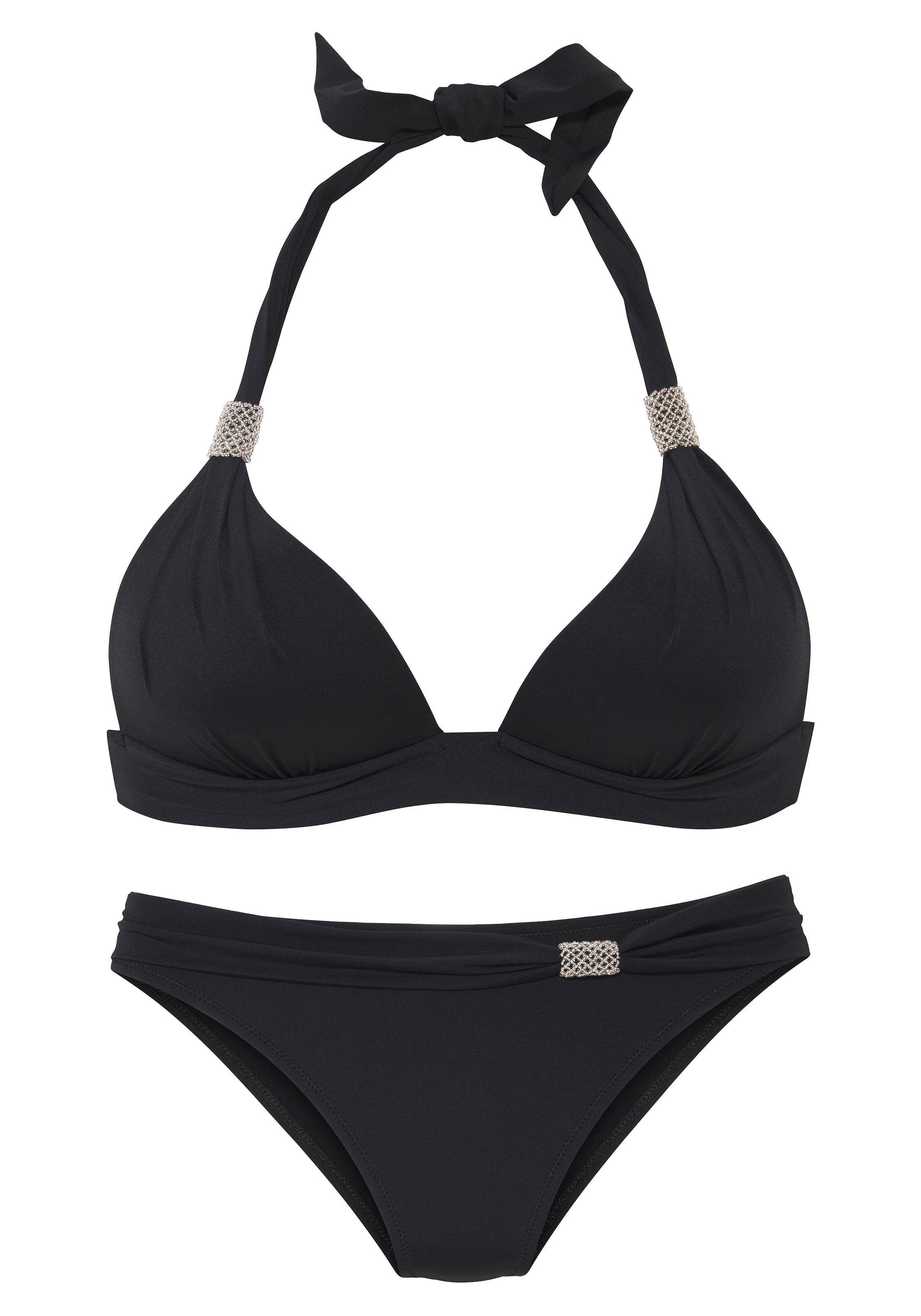 LASCANA Bikini triangle mit Details aus Zierperlen