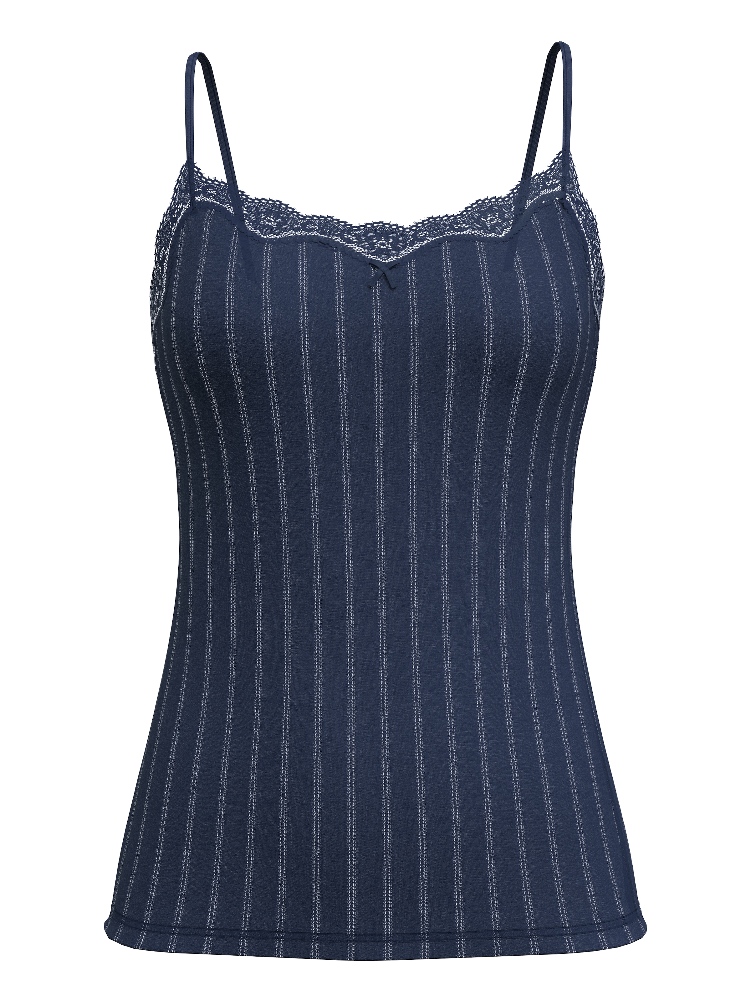 CALIDA Spaghettitop »Etude Toujours« Nadelstreifen-Optik, Spitze, elastisch, weich, Single Jersey Qualität