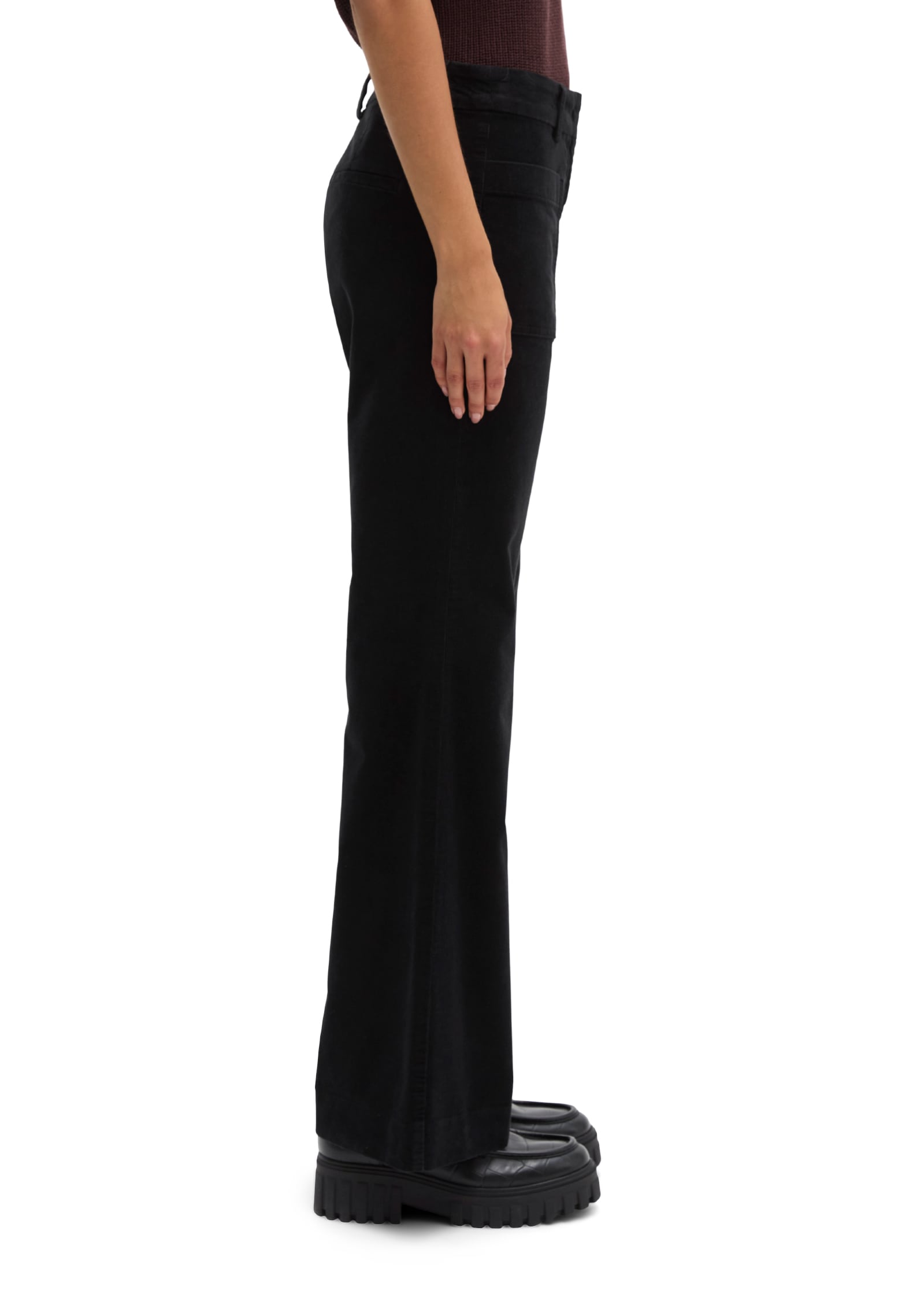 Marc O'Polo Pantalon en velours côtelé »Marthe Flared«  en coton stretch, coupe évasée
