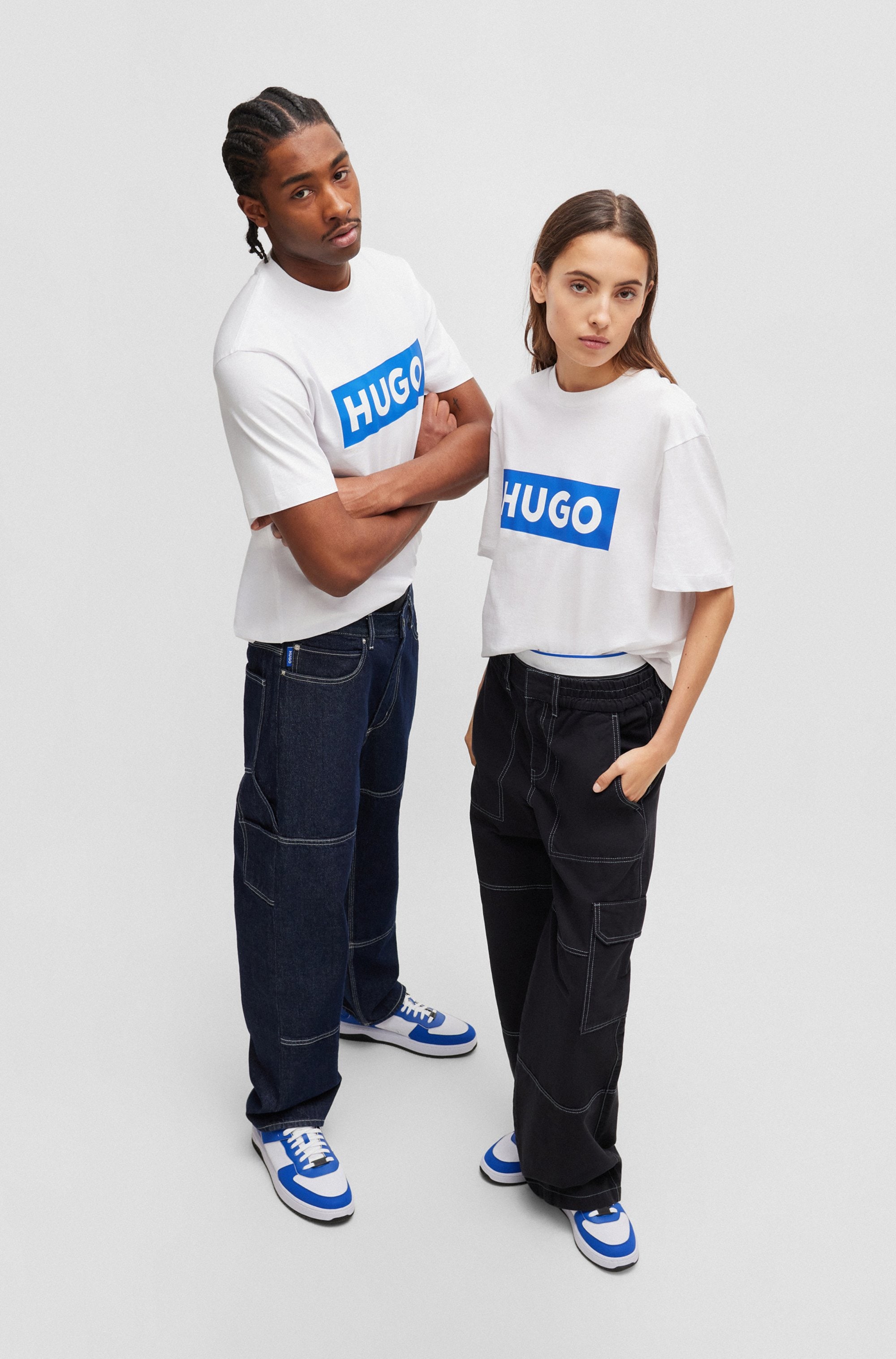 HUGO T-Shirt »Nico« mit grossem Logo-Print, Unisex
