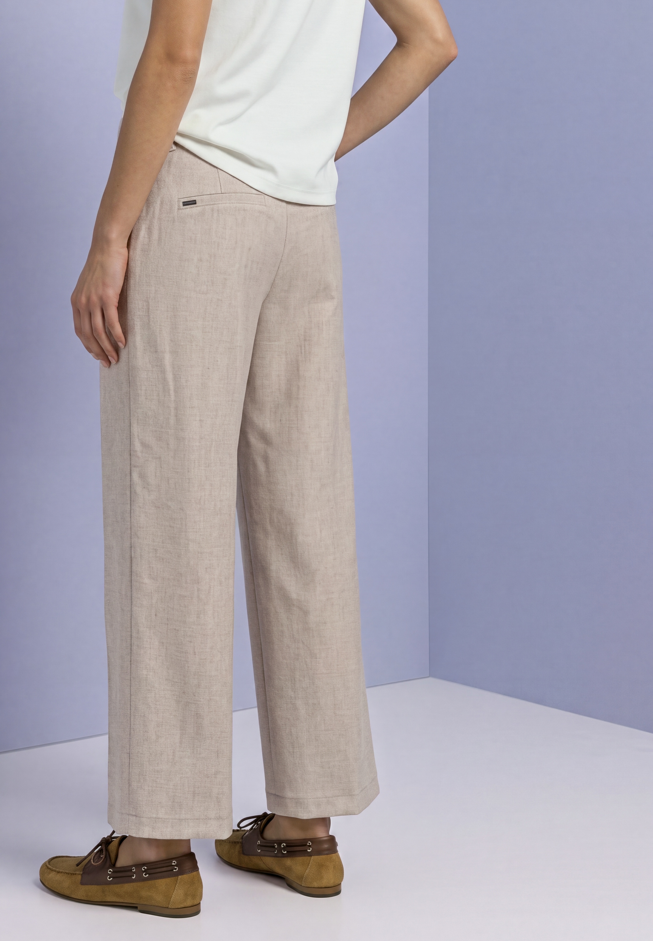 STREET ONE Pantalon en tissu  aspect mélange, longueur raccourcie