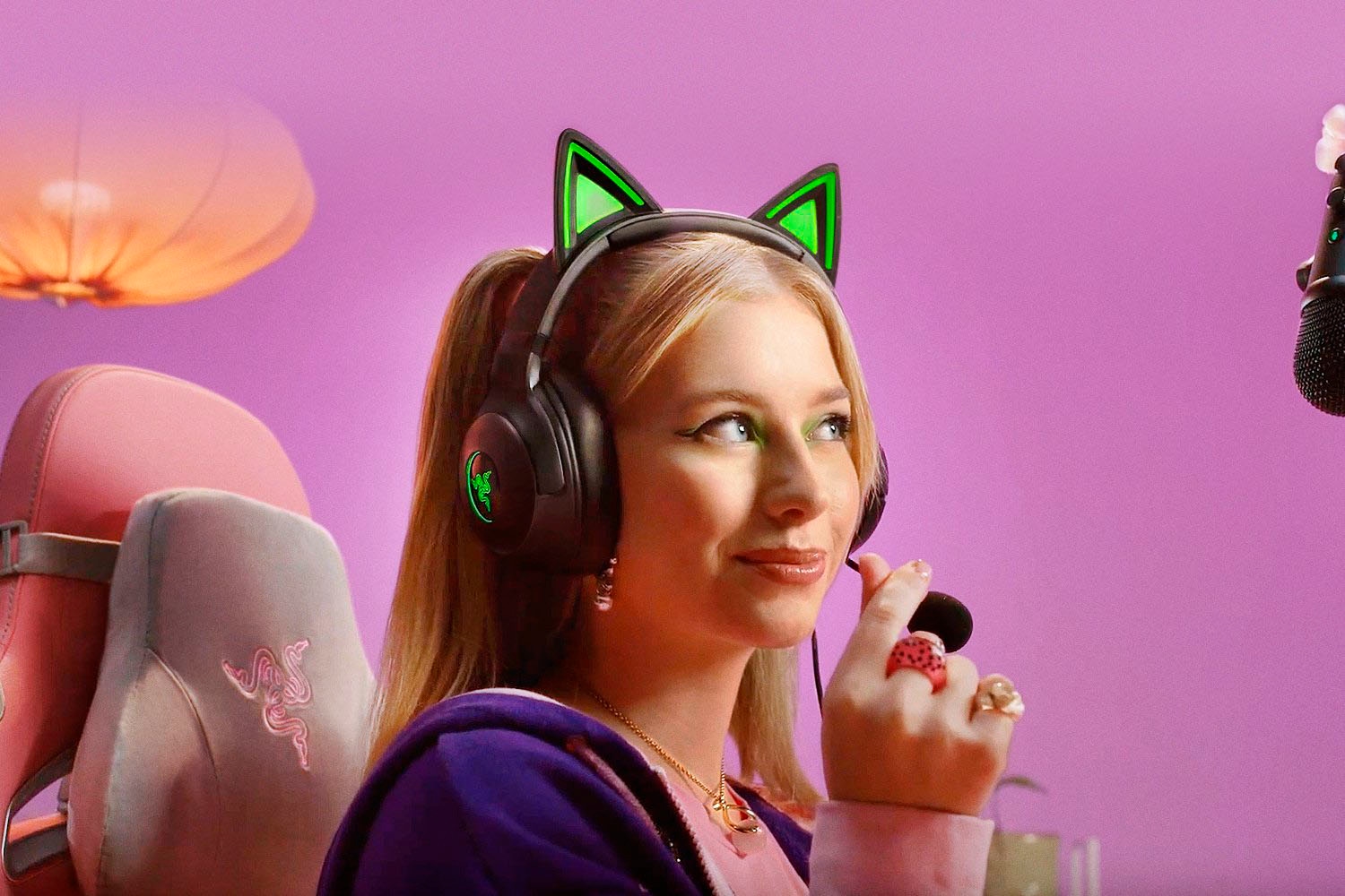 RAZER Kopfhörer »Kraken Kitty V2« Rauschunterdrückung | Stummschaltung