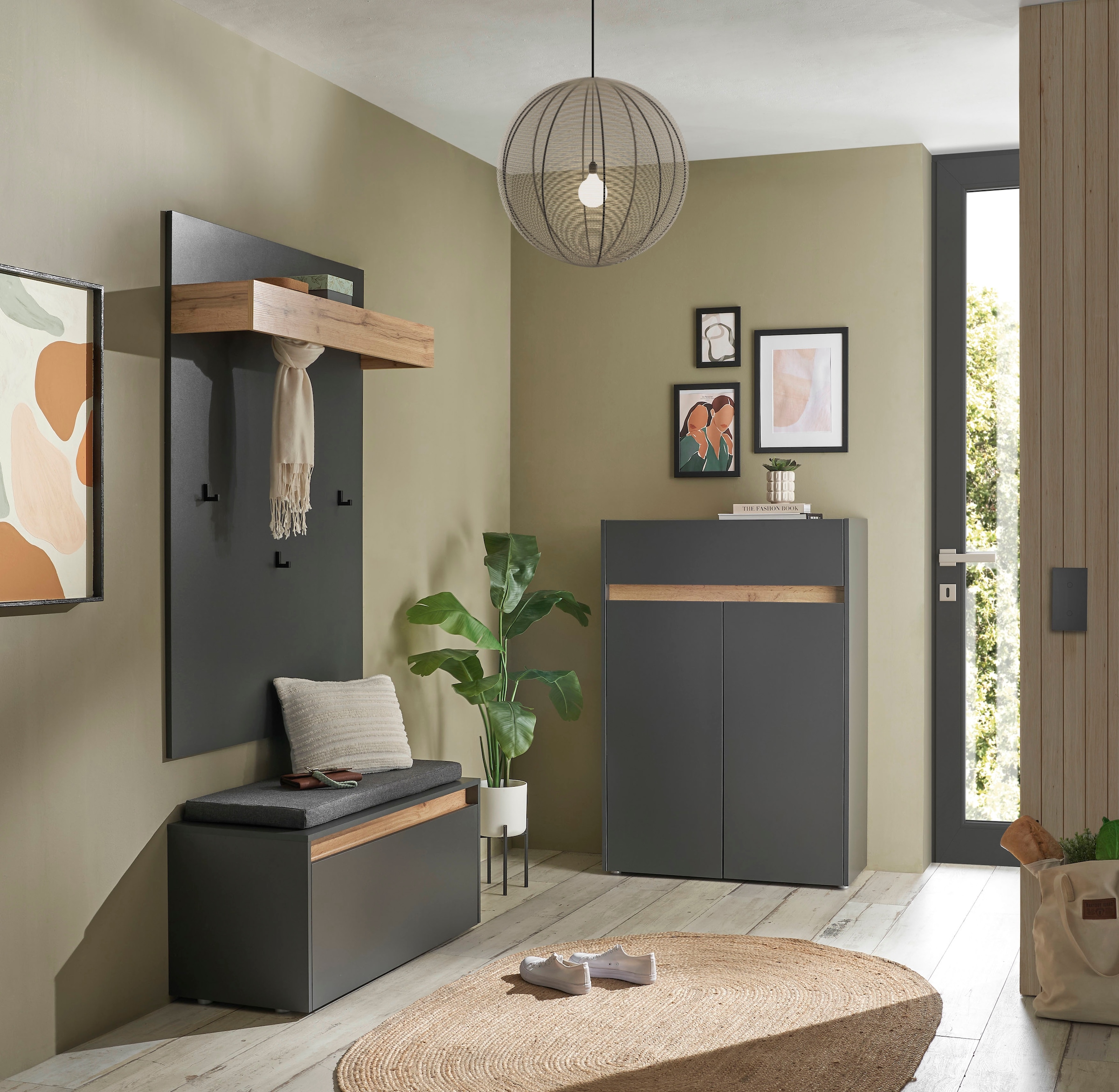 Home affaire Ensemble de vestiaires »City/Giron, moderne Garderobe, viel Stauraum, ca. 24 Schuhe« Set, 3 cuis tlg.