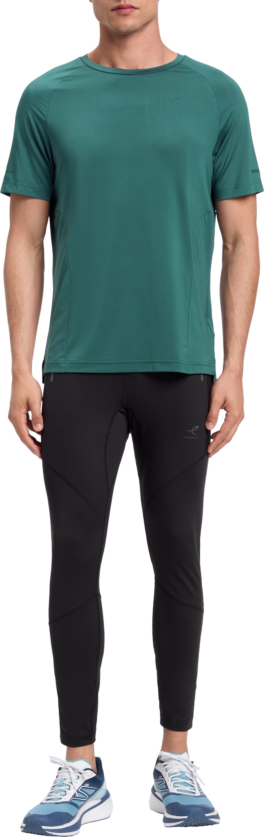 Energetics Laufshirt »HE.-T-SHIRT ELLAZOR II SHORT SLEEVE M« mit kurzen Ärmeln, kragenlos, aus Jersey, hinten länger geschnitten