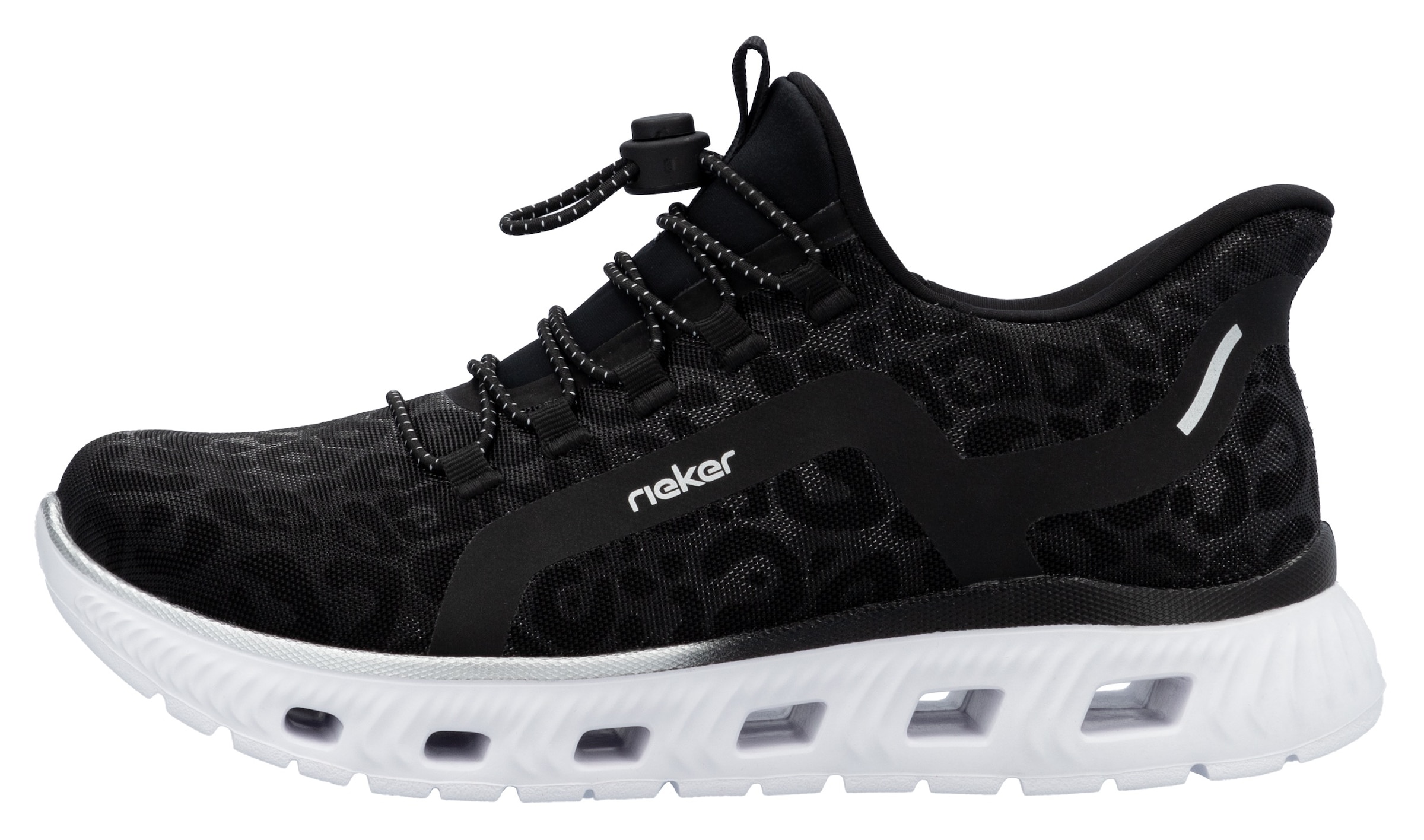 RIEKER Sport Baskets slip-on  , Freizeitsneaker, Schlupfschuh in Leo-Optik, mit MemoSoft-Innensohle