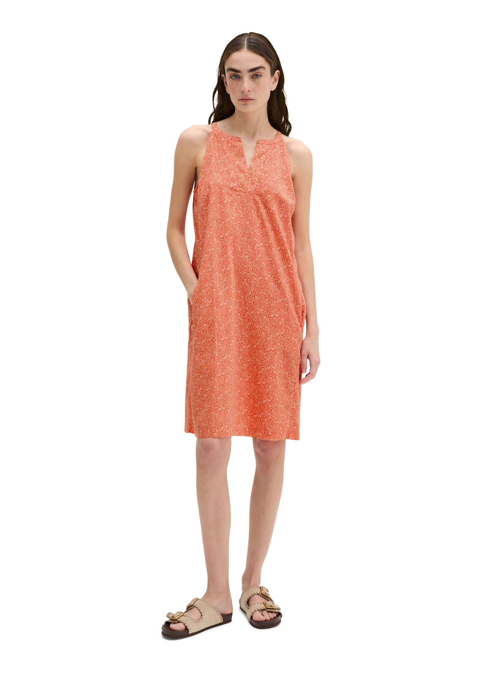 Marc O'Polo Robe d'été loose aus bedrucktem Baumwoll-Voile