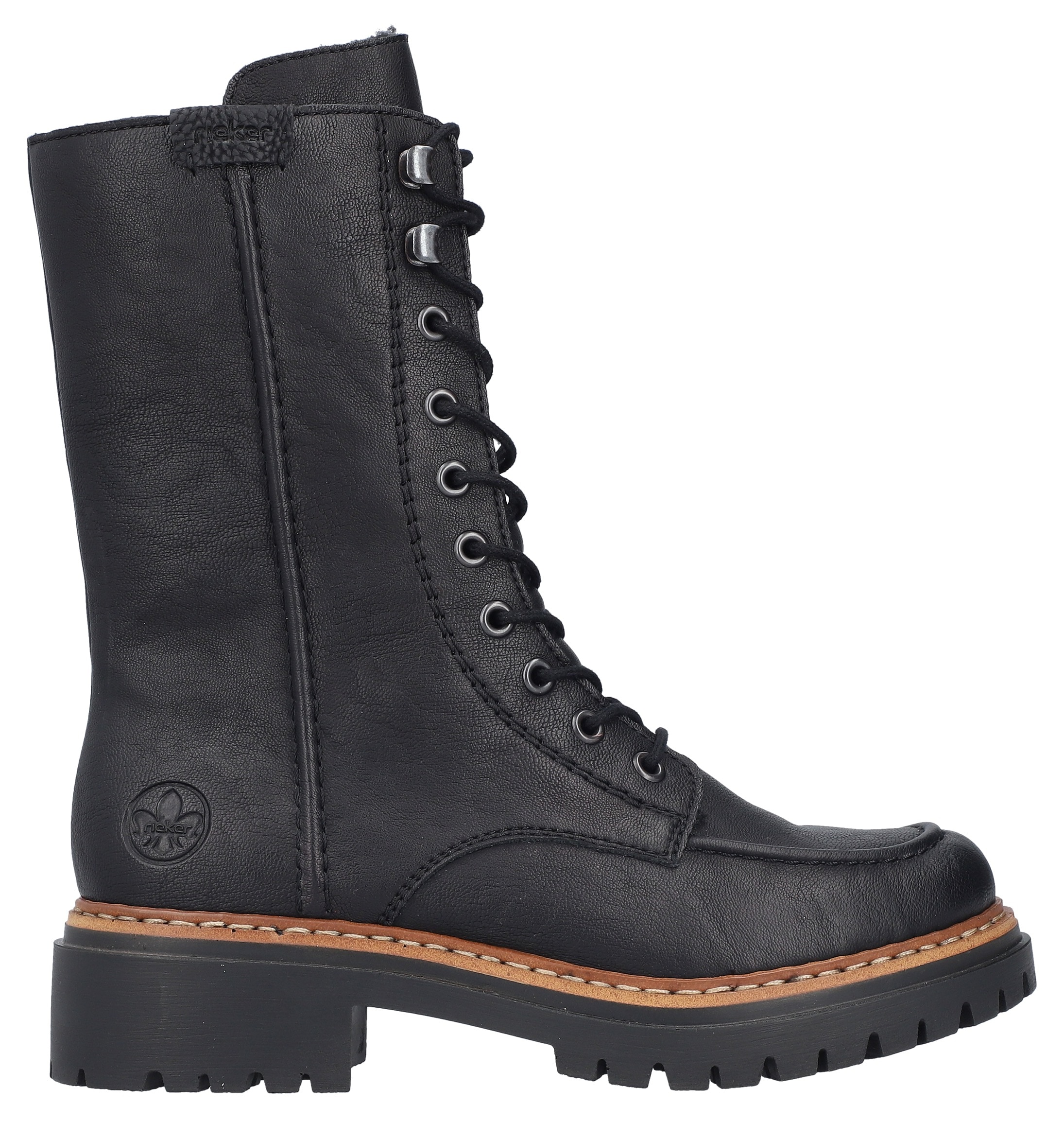 Rieker Winterstiefelette  , Blockabsatz, Schnürstiefelette, Schnürboots mit Warmfiutter