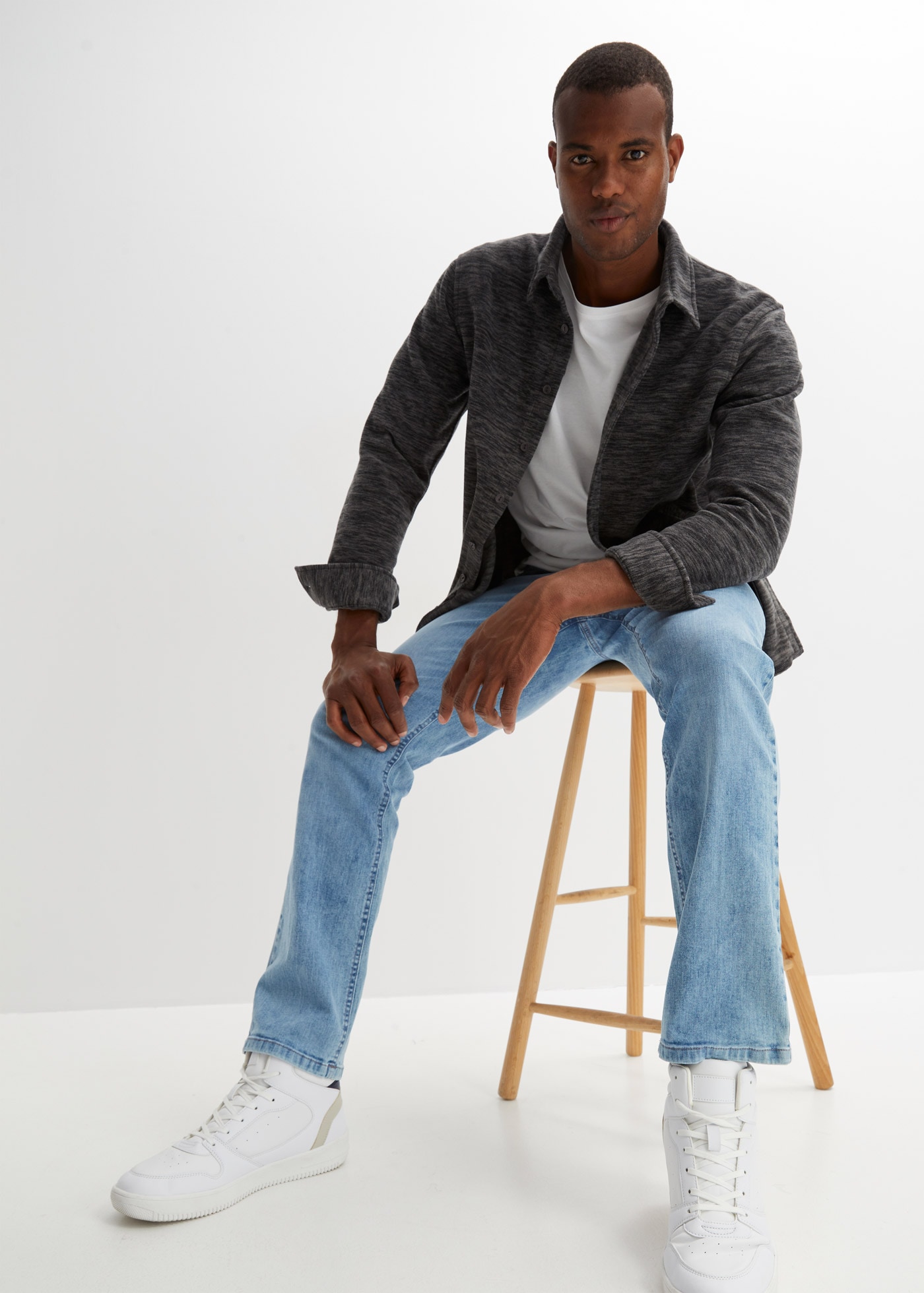 bonprix Jeans coupe régulière »Regular Fit Stretch-Jeans m. Komfortschnitt, Straight«, Regular Fit Stretch-Jeans m. Komfortschnitt, Straight
