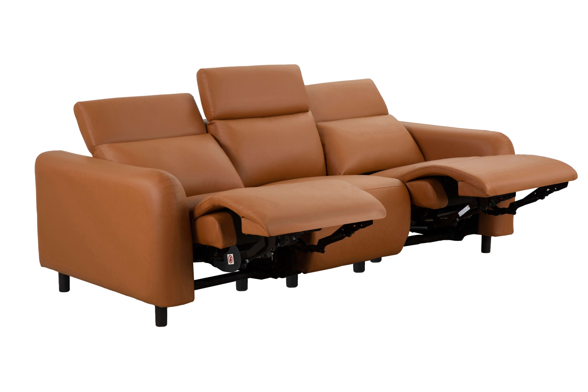 Home affaire 3-places »SKAANE Lederoptik, 229 cm, manuelle-u. elektrische Relaxfunktion« Relax-Funktion in 2 Sitzen, Kopfteilverstellung, Federkernpolsterung