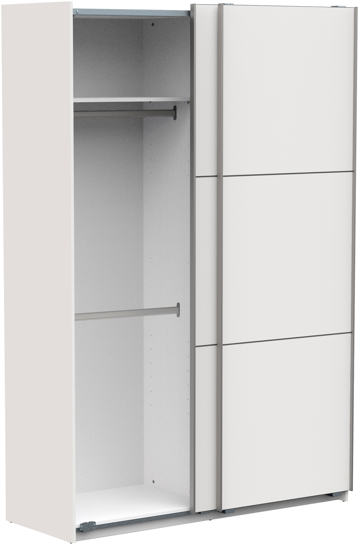 Demeyere GROUP Armoire à portes coulissantes »Alhambra« L/H/P env. 148/224/60 cm,  beaucoup d’espace de rangement, 2 tringles à vêtements en acier, nombreuses surfaces de rangement