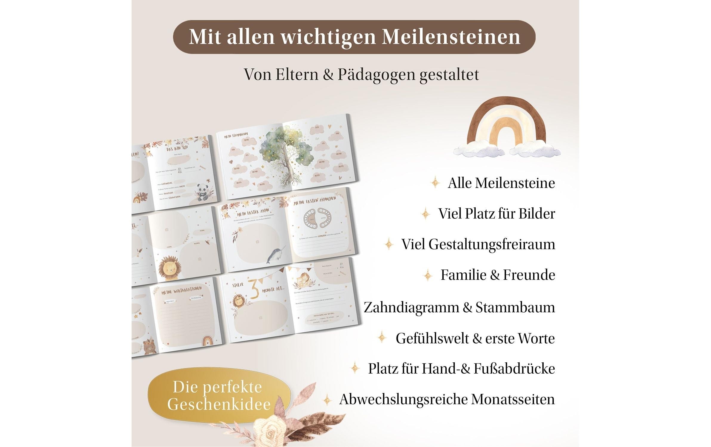   Fotoalbum »Eulentaler Boho Gold Leinen, 92 Seiten«