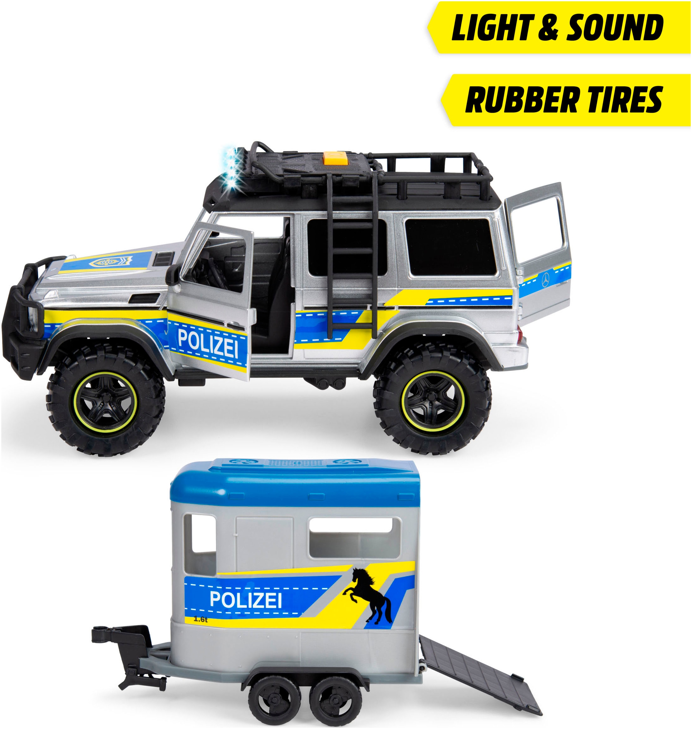 Dickie Toys Spielzeug-Auto »Police Horse Trailer« mit Licht und Sound