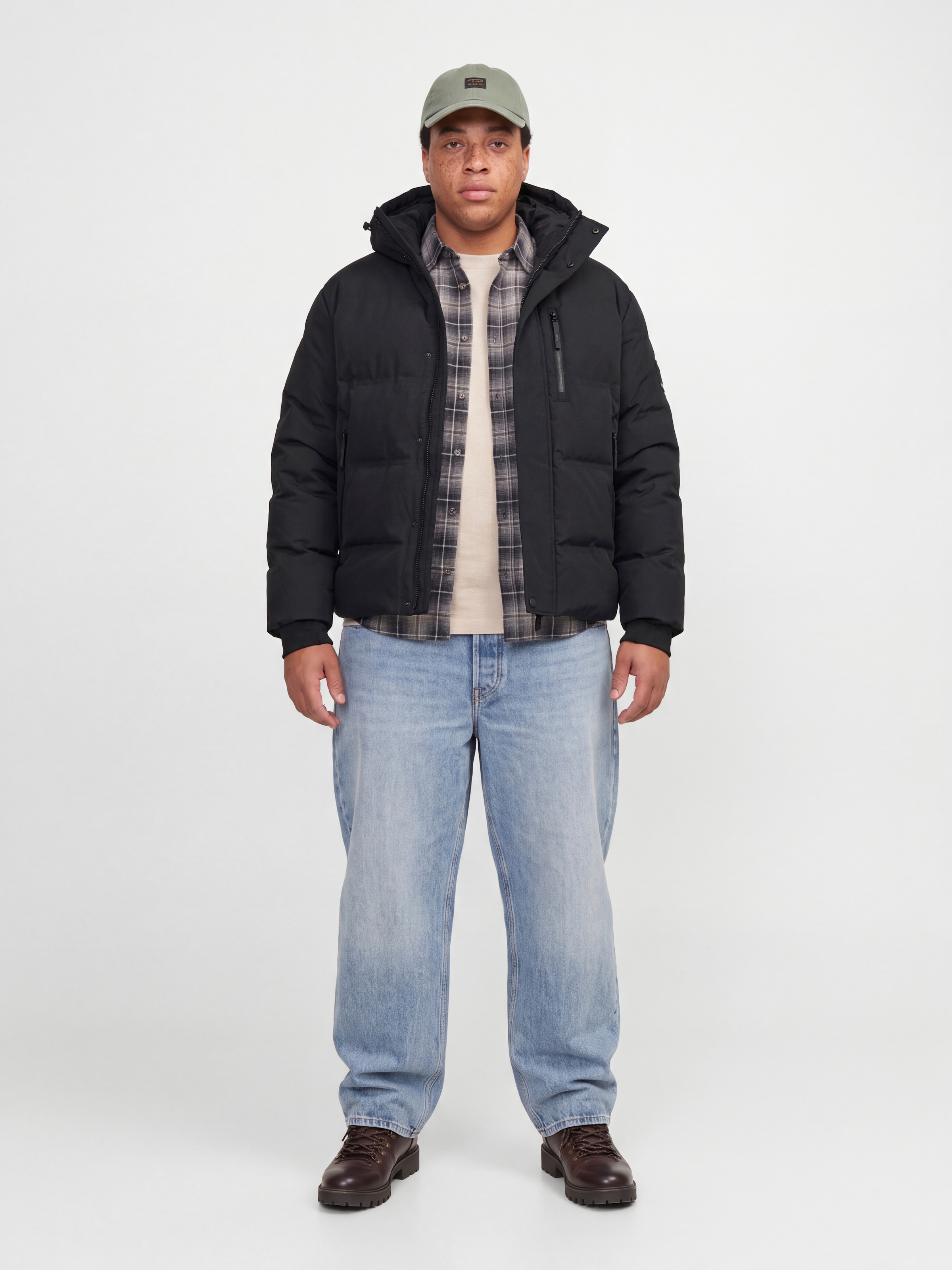 Jack & Jones PlusSize Steppjacke »JCOTRACE ALPHA PUFFER JACKET PLS« mit Kapuze Kunstfaser, regular fit