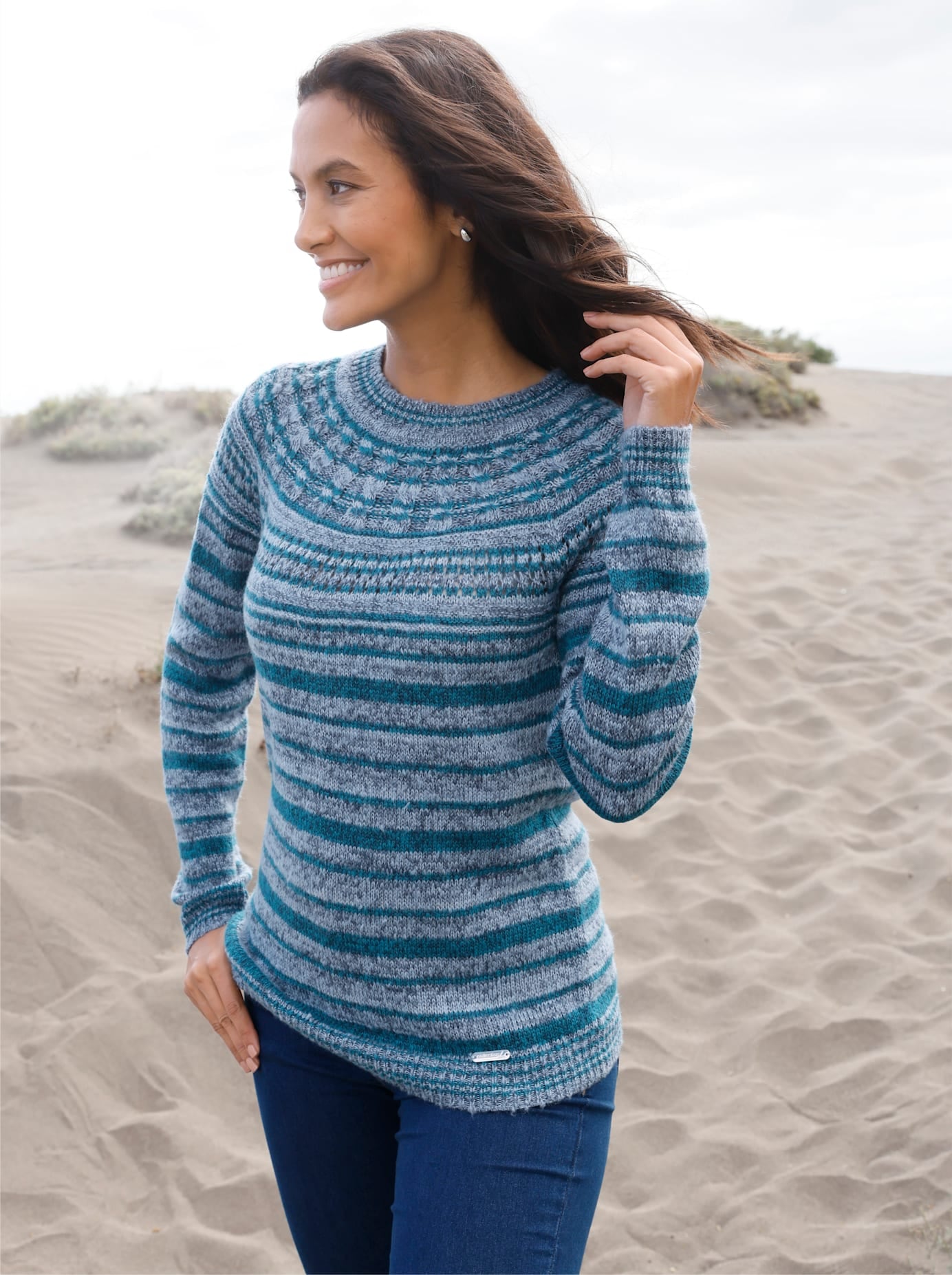 Casual Looks Pull à col rond »Rundhals-Pullover«