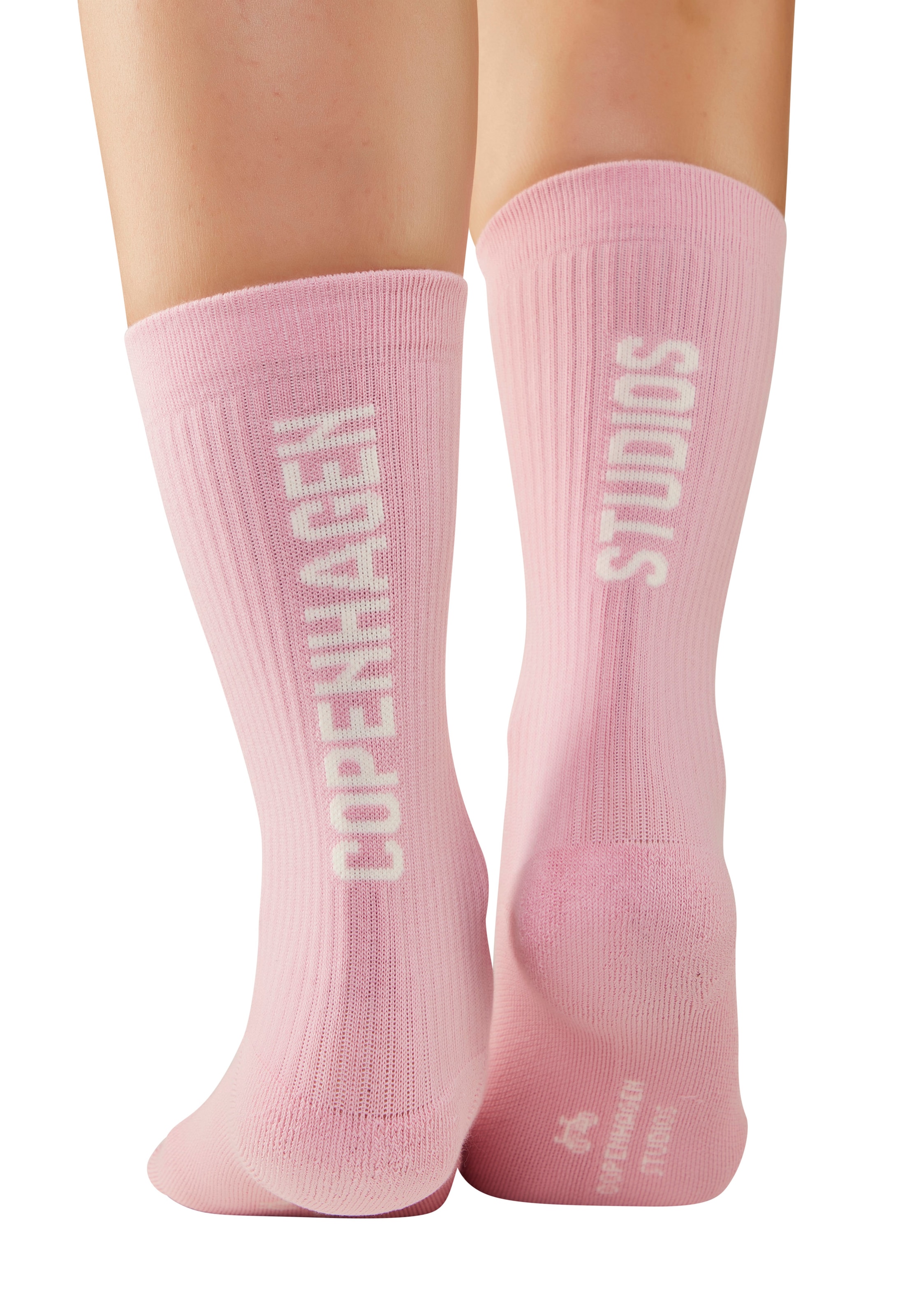 Copenhagen Studios Chaussettes de tennis Packung, 3 cuis tlg. mit grossem Schriftzug