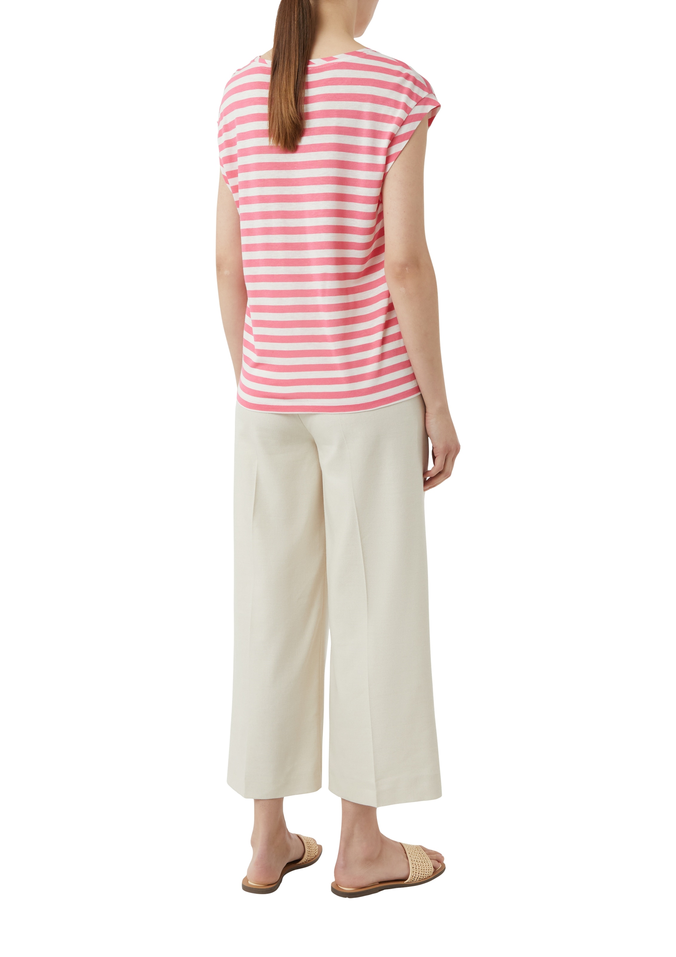 Comma T-Shirt mit Streifen Muster