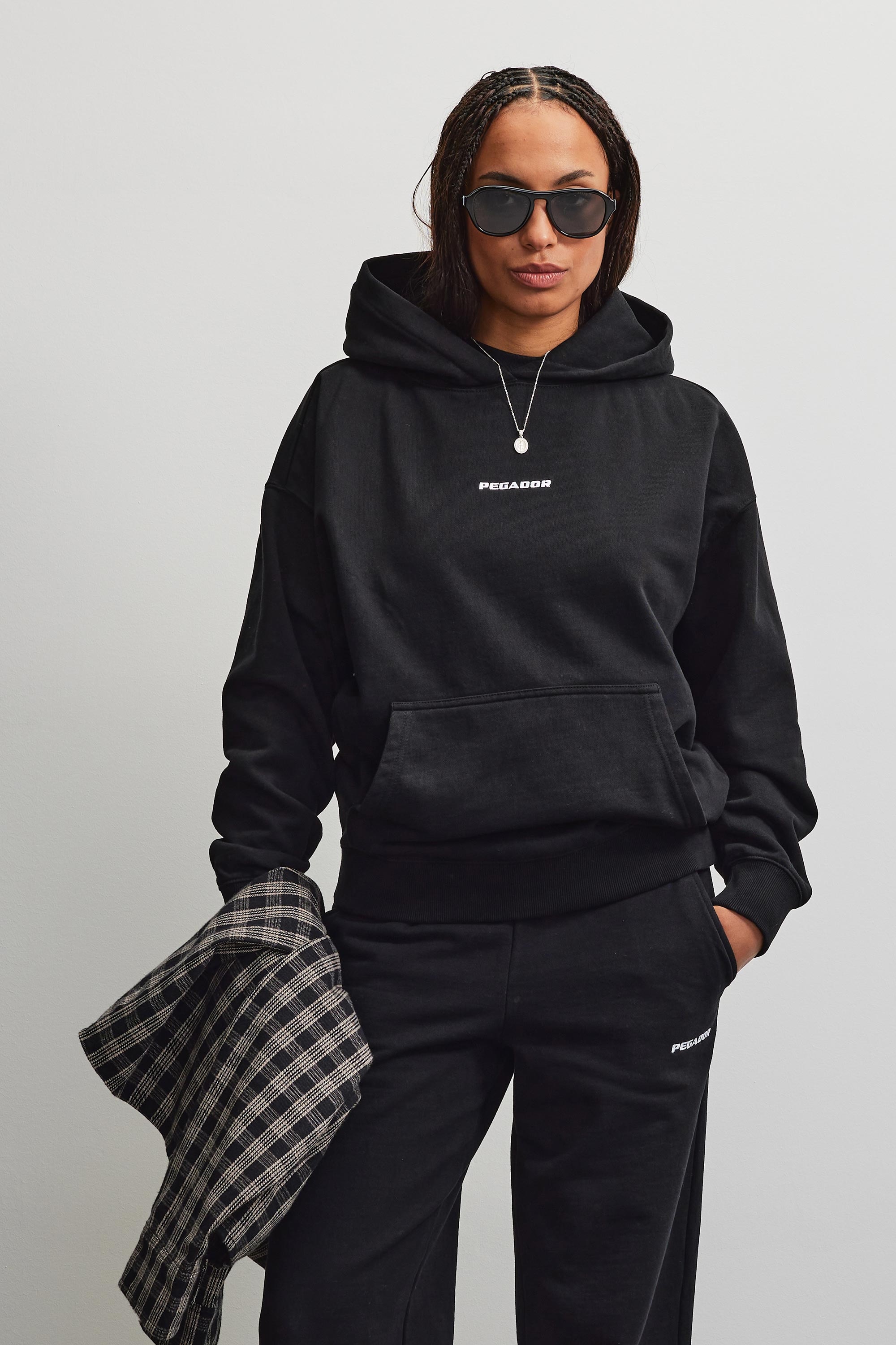 PEGADOR Kapuzensweatshirt »CLARITA LOGO OVERSIZED HOODIE«, Baumwollmischung, oversize

