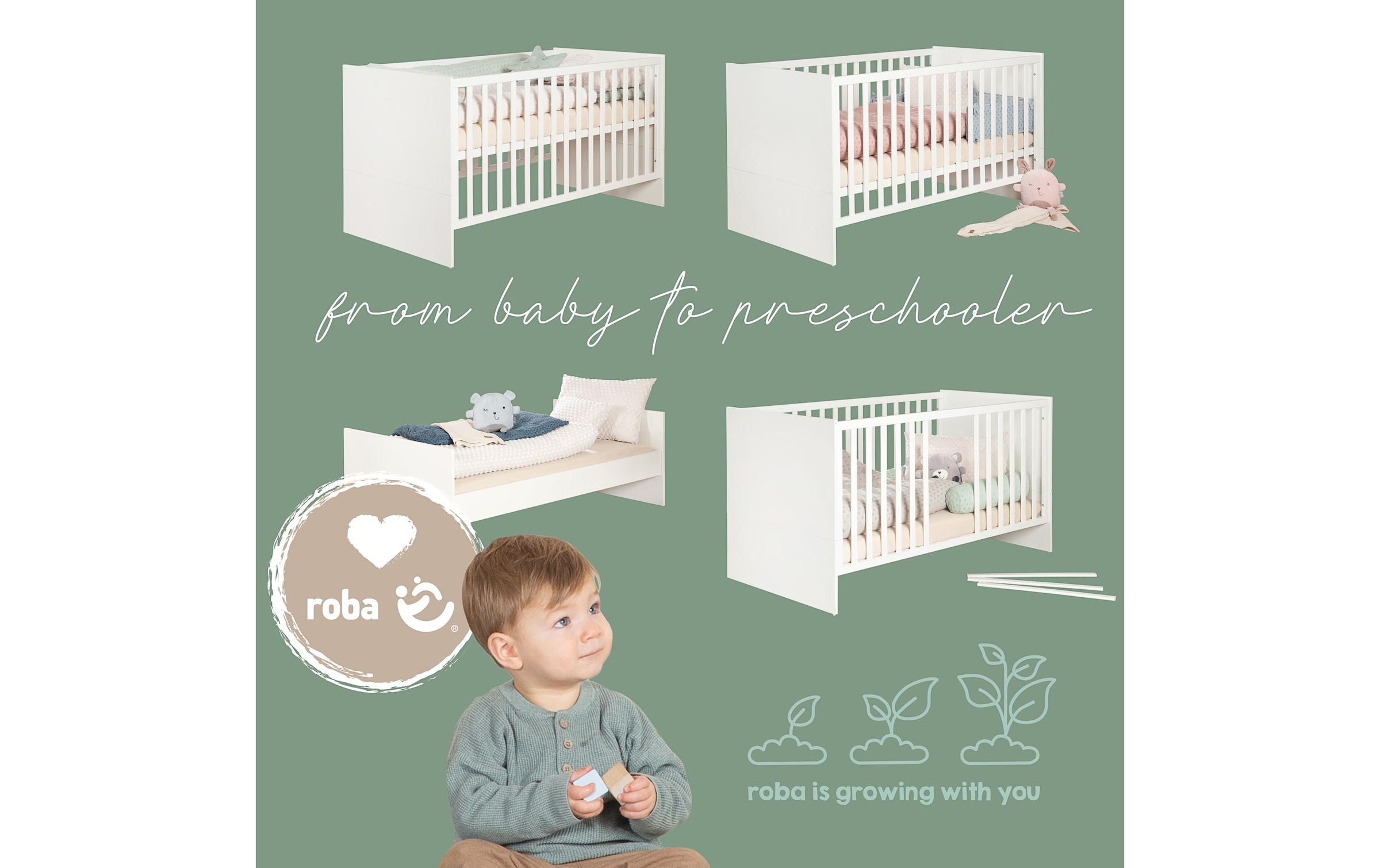 roba® Kinderbett »Kombi-Kinderbett Momo«