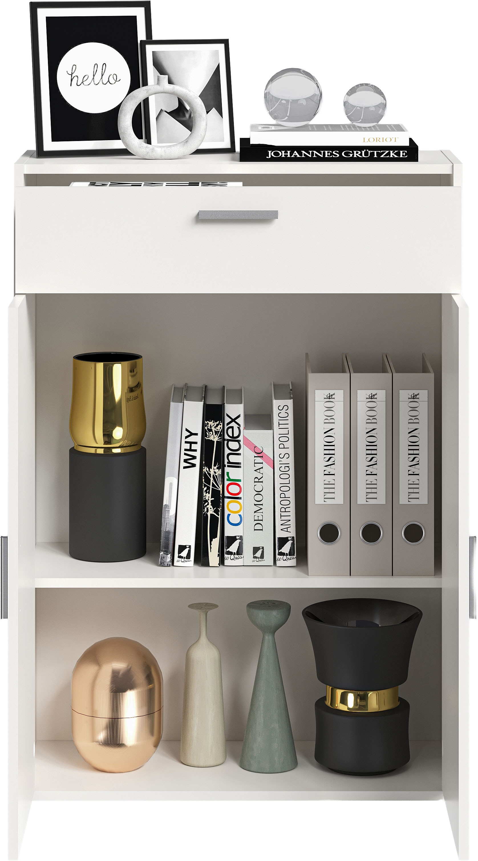 FMD Armoire multi-usages »Bitz« mit variabel einsetzbaren Einlegeböden, mit wechselbarem Türanschlag