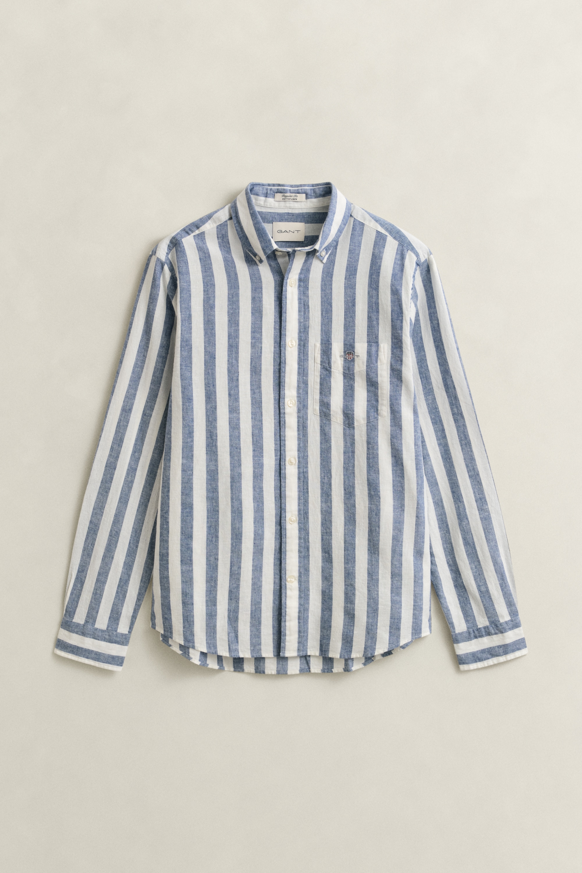 Gant Chemise à manches longues »REGULAR COTTON LINEN STRIPE« Button-down-Kragen