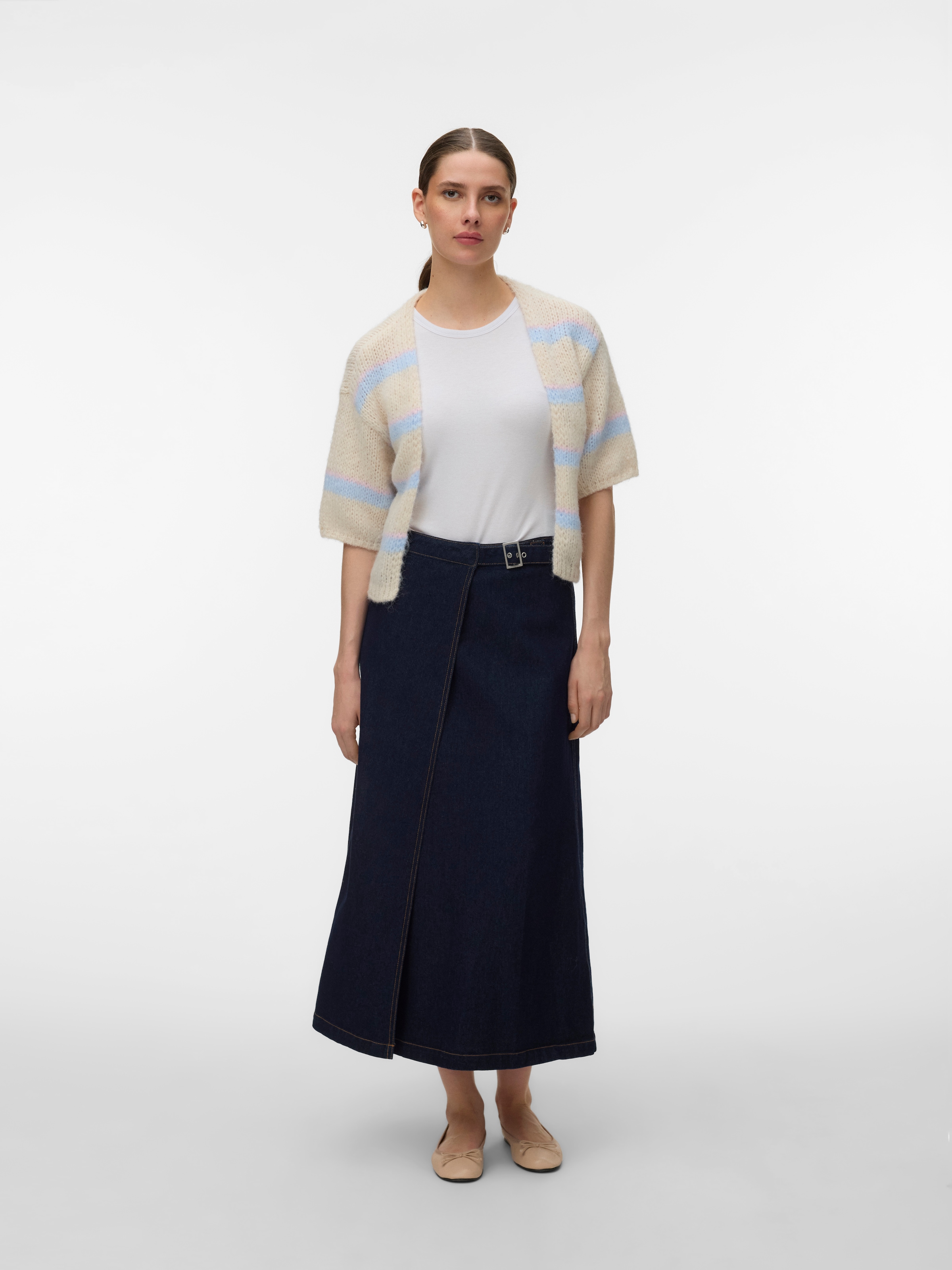 Vero Moda Strickjacke »VMMAYBE 2/4 OPEN CARDIGAN NOOS« Kunstfaser
