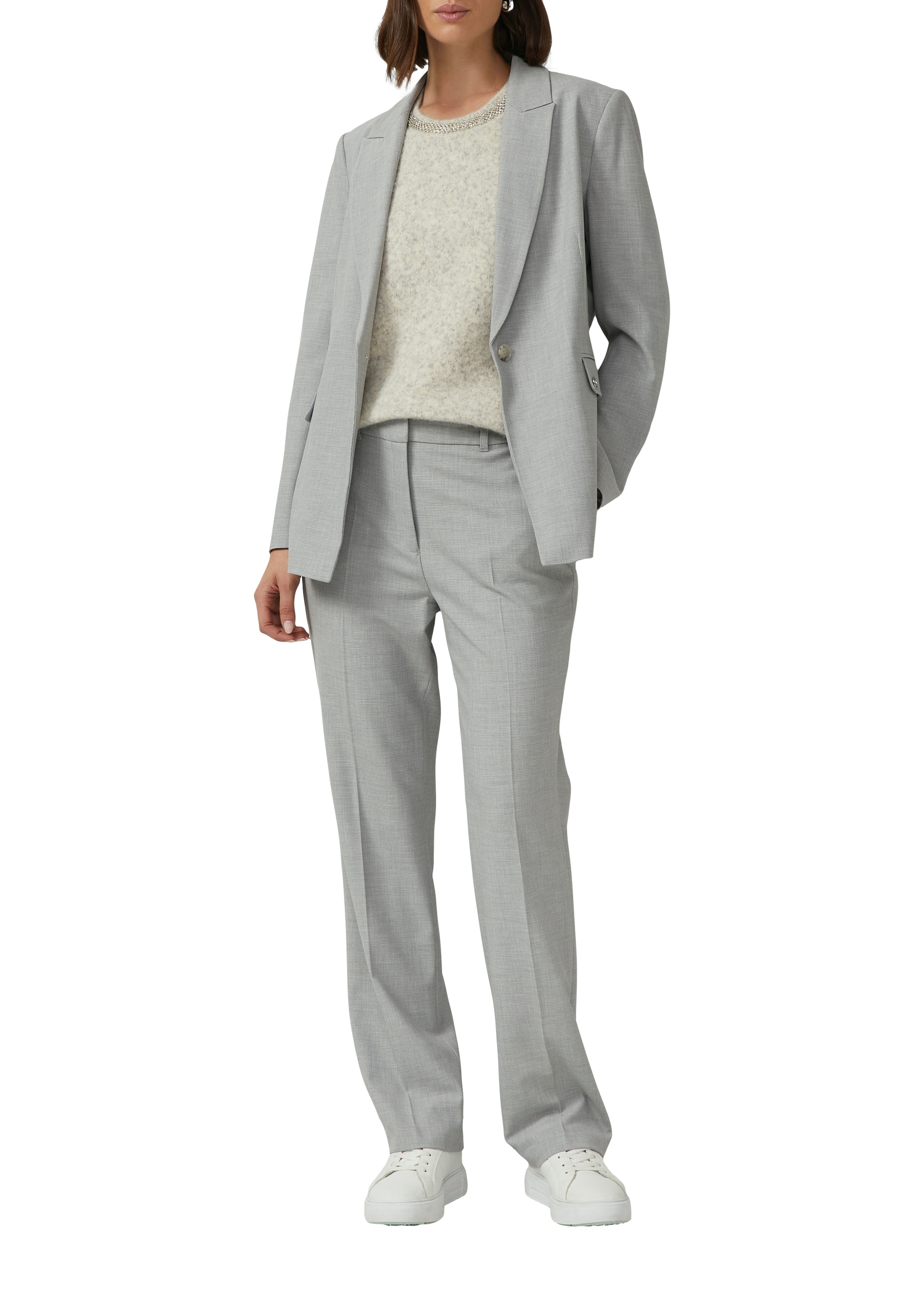 s.Oliver BLACK LABEL Pull en tricot halbarm, mit Glitzersteinen besetzter Rundhals