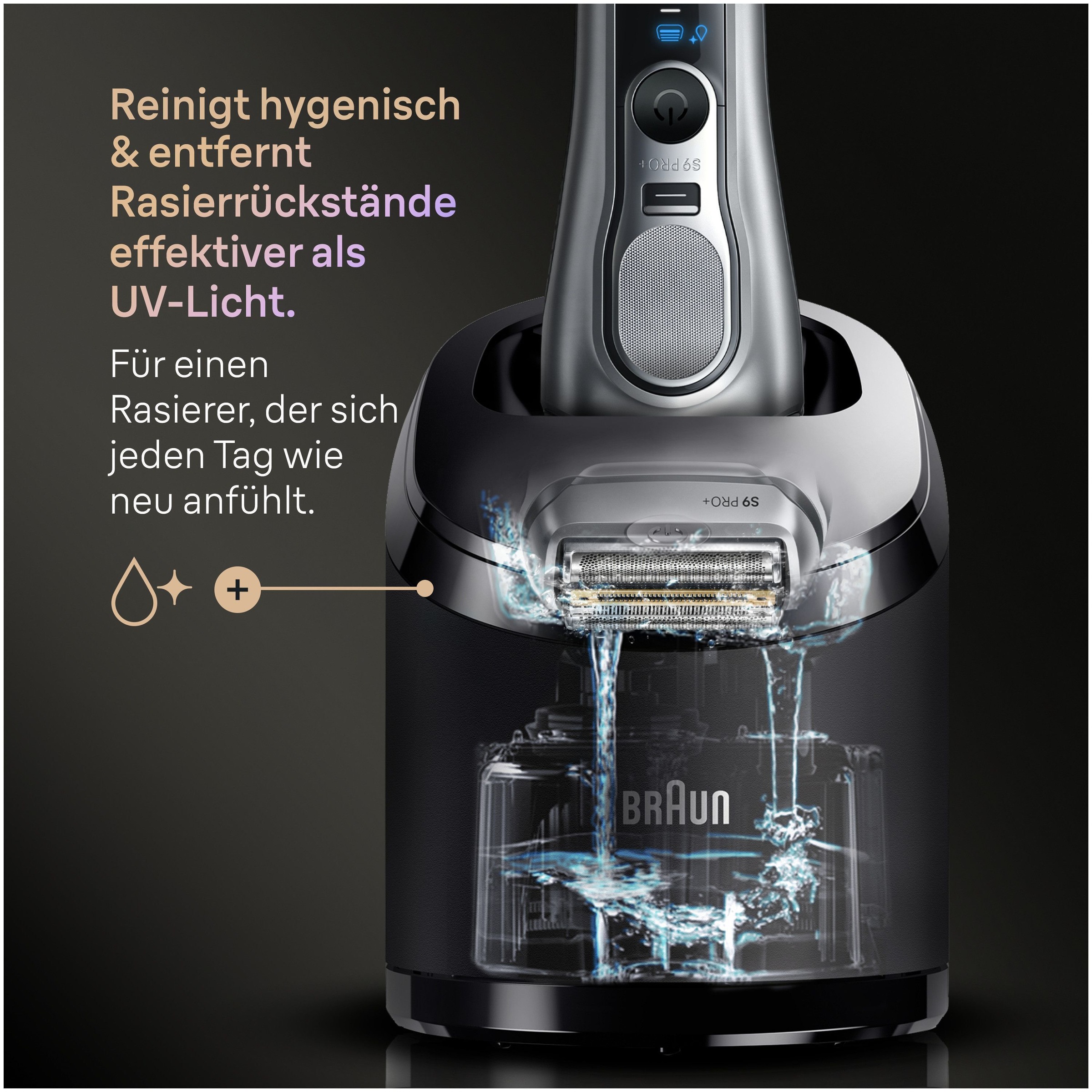 Braun Elektrorasierer »Series 9 9667cc« Smart Care Center integrierter Präzisionstrimmer Pro-SensoAdapt, SmartCare Center, 5+1 ultradünne Präzisionsklingen