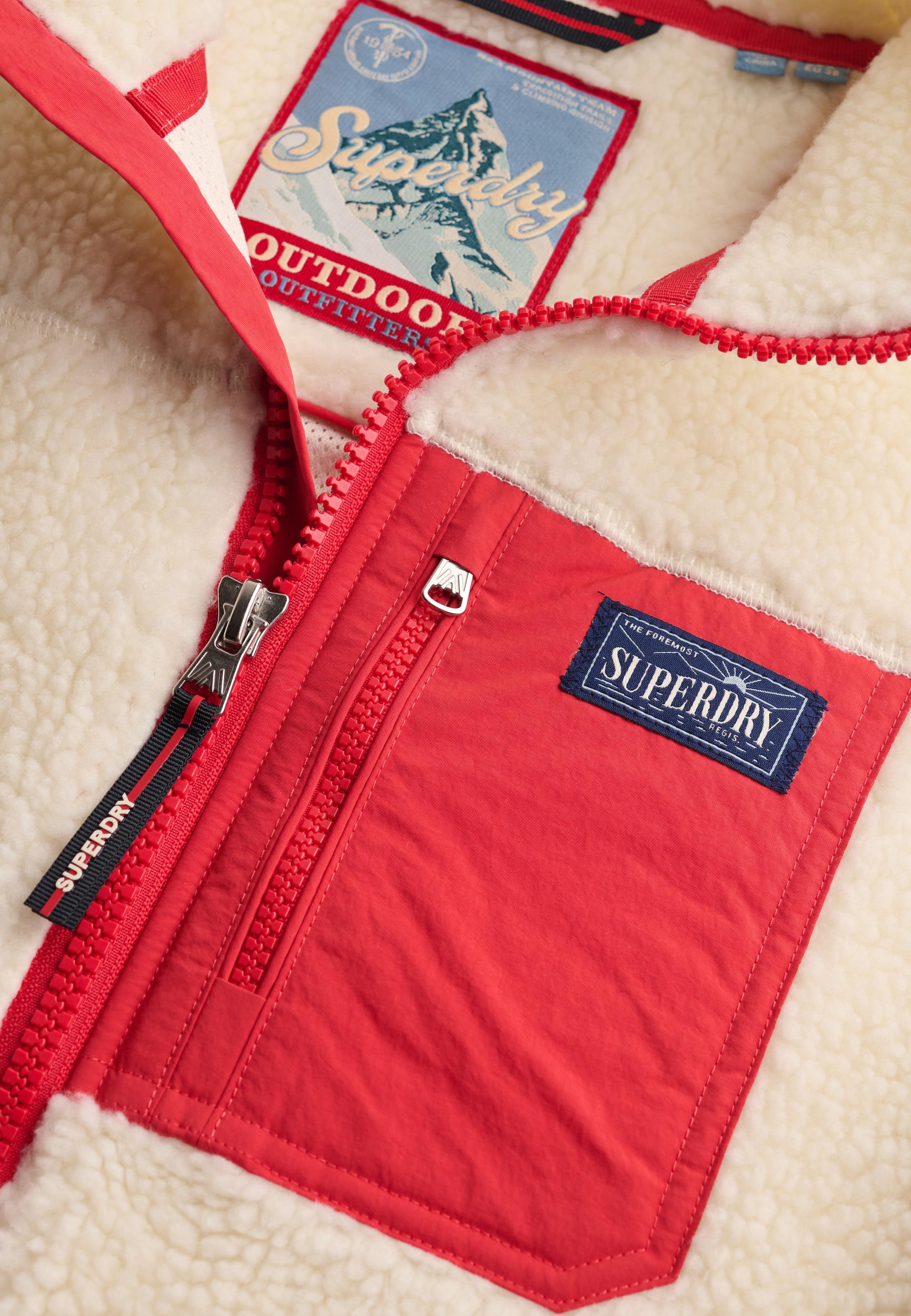 Superdry Sweat à capuche »HERITAGE ZIP THROUGH FLEECE« fibre synthétique, coupe décontractée