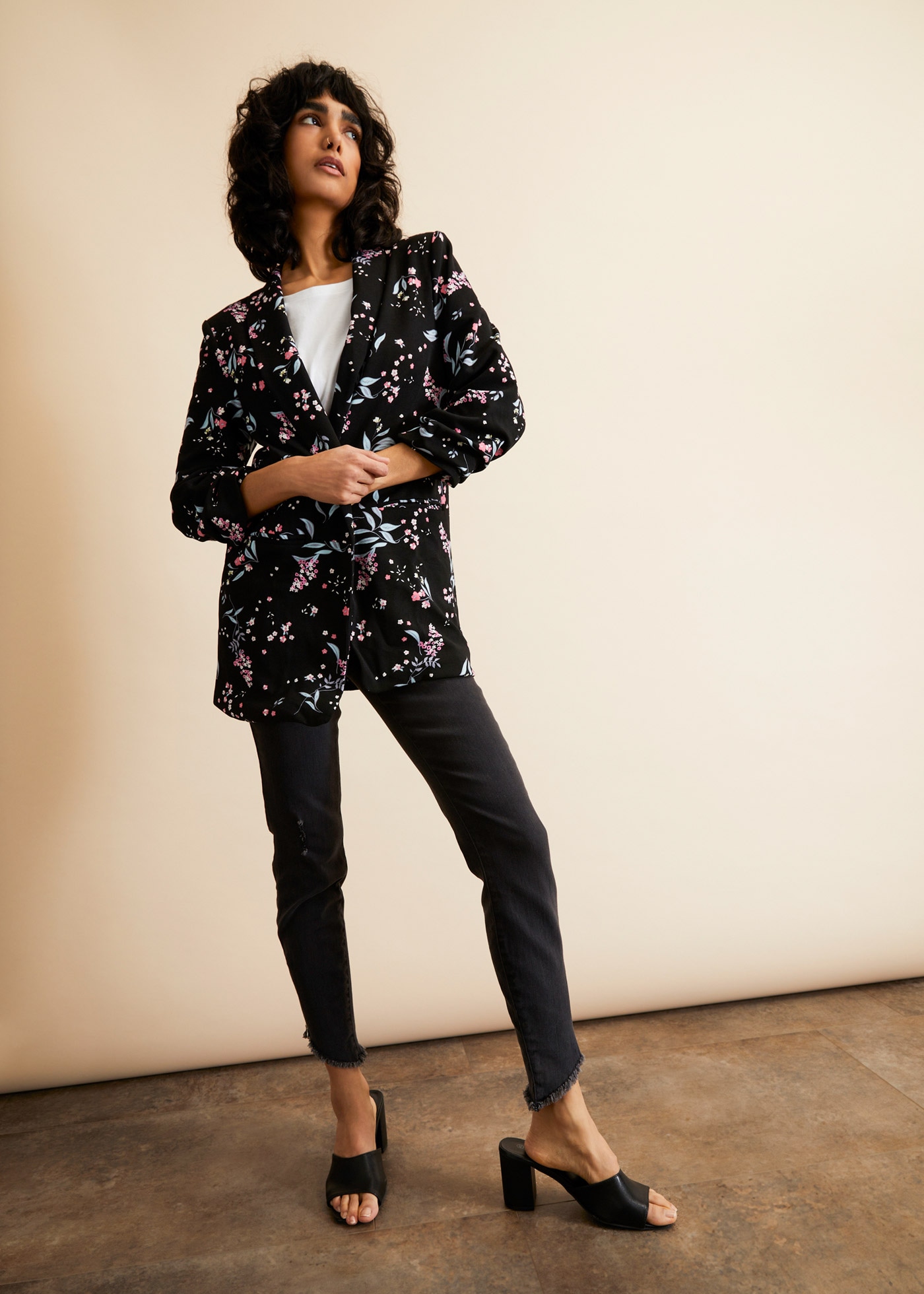 bonprix Blazer long »Longblazer« moderner Look, mit Reverskragen, 3/4-Ärmel, bequeme Passform