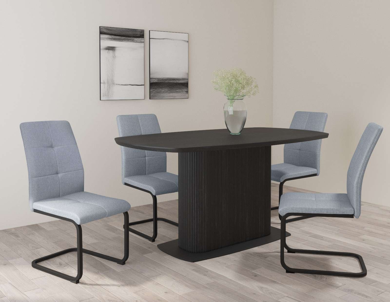 GOODproduct Esszimmerstuhl »Calgoty« () 2 Stk.Freischwinger, gepolsterte Rückenlehne und Sitzfläche, Sitzhöhe 48 cm