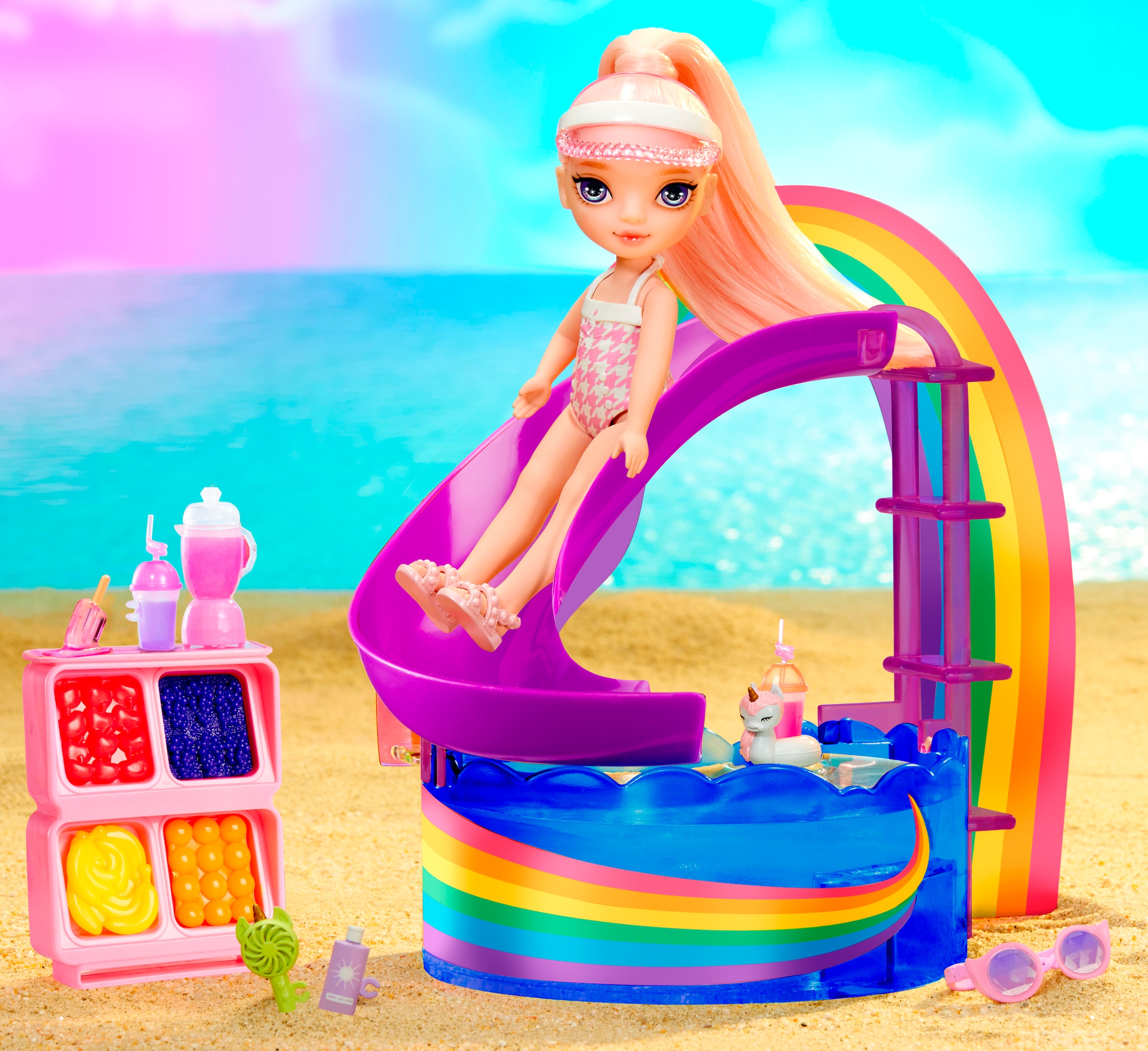 RAINBOW HIGH Minipuppe »Rainbow High Little Pool Day with Blush Playset«