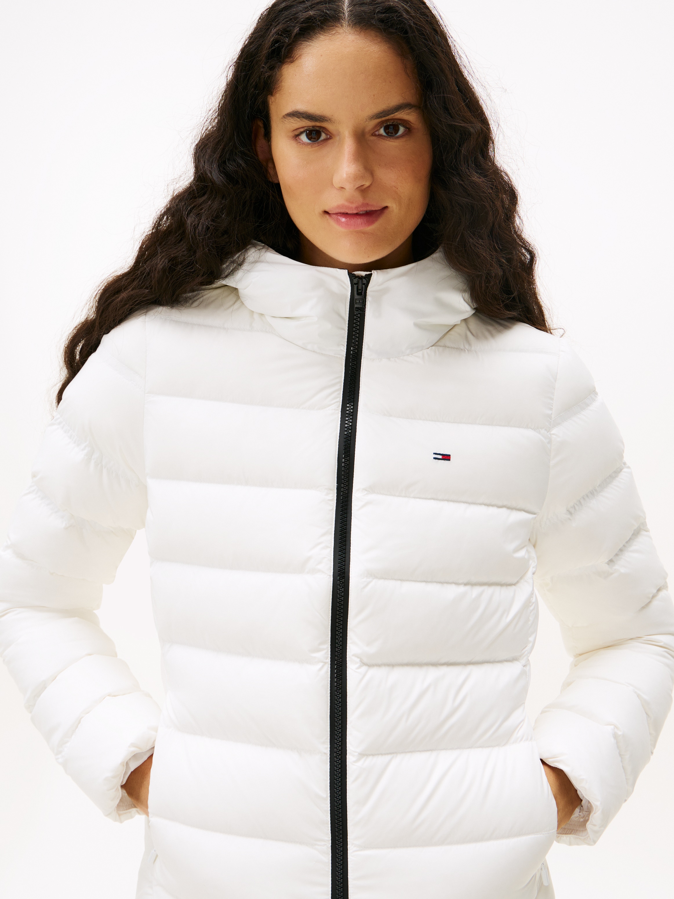 Tommy Jeans Veste matelassée »TJW SLIM HOOD PRNT DOWN JCKT EXT« mit Kapuze