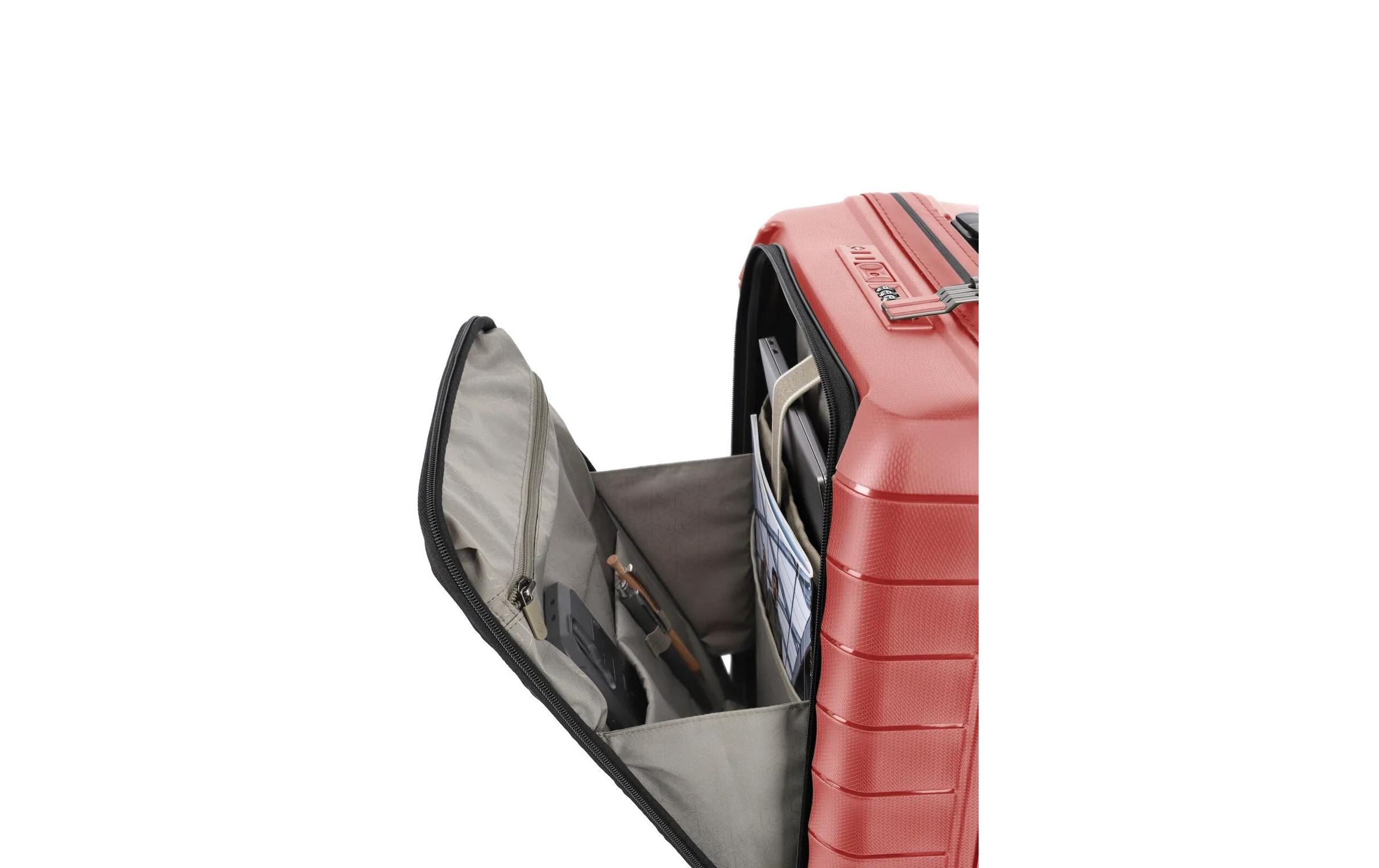 travelite Trolley »travelite Reisekoffer Mooby Trolley S+ Fronttasche 44 l « 44 l 4 Rollen