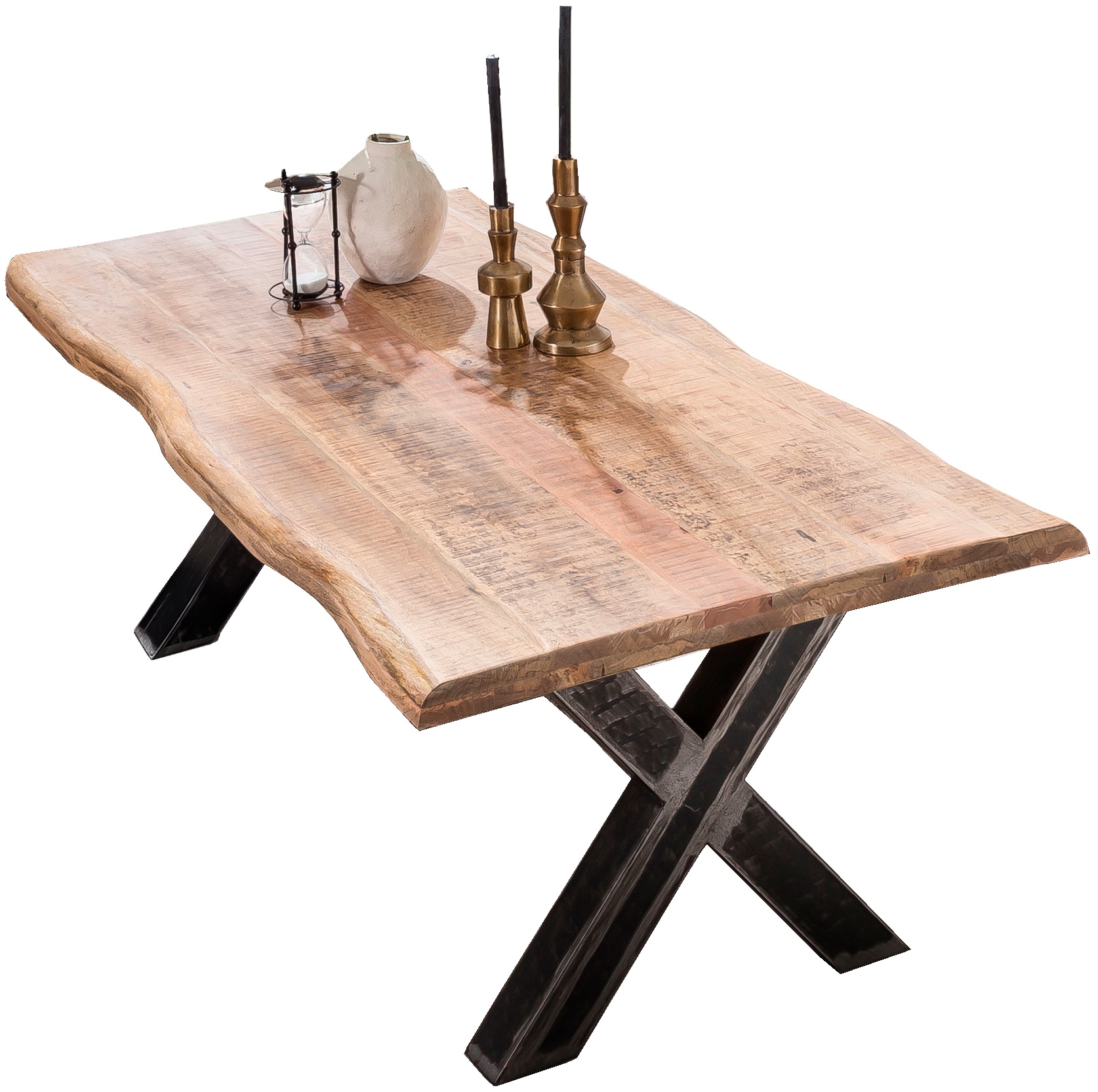 SIT Pied de table »Bosa aus Stahl im Used Look für Platten von 160–240 cm« 1 cuis tlg. Support de plateau de table en acier en forme de X au look usé marqué
