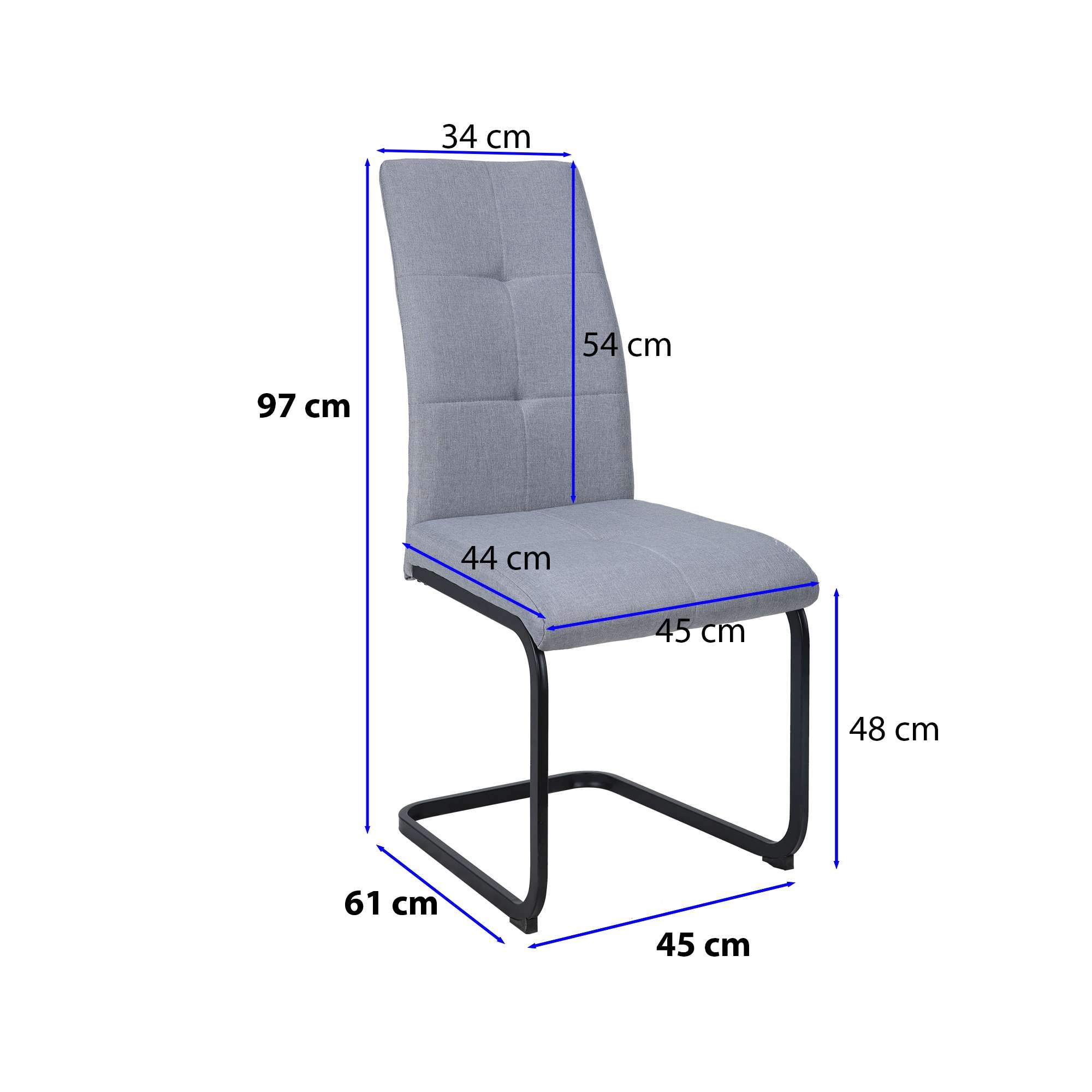 GOODproduct Esszimmerstuhl »Calgoty« () 2 Stk.Freischwinger, gepolsterte Rückenlehne und Sitzfläche, Sitzhöhe 48 cm