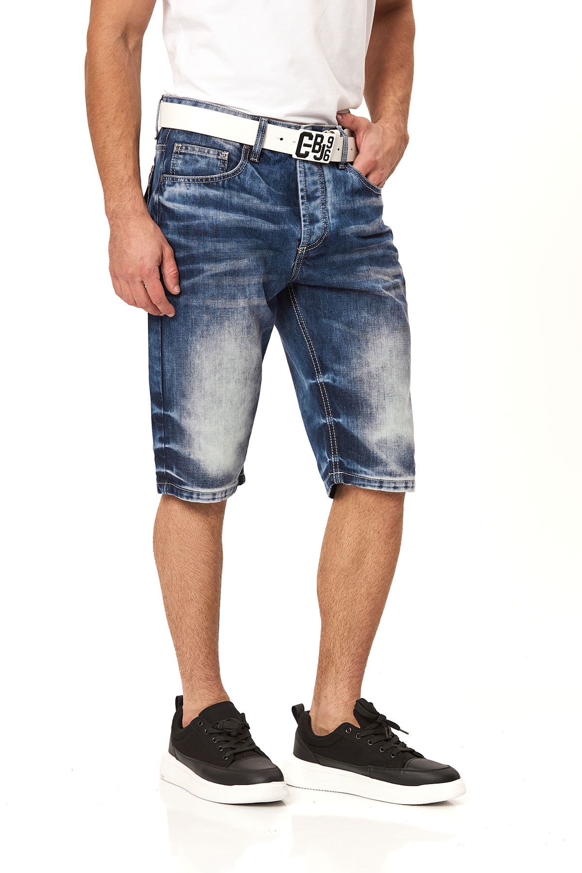 Cipo & Baxx Bermuda en jean Baumwolle, regular fit