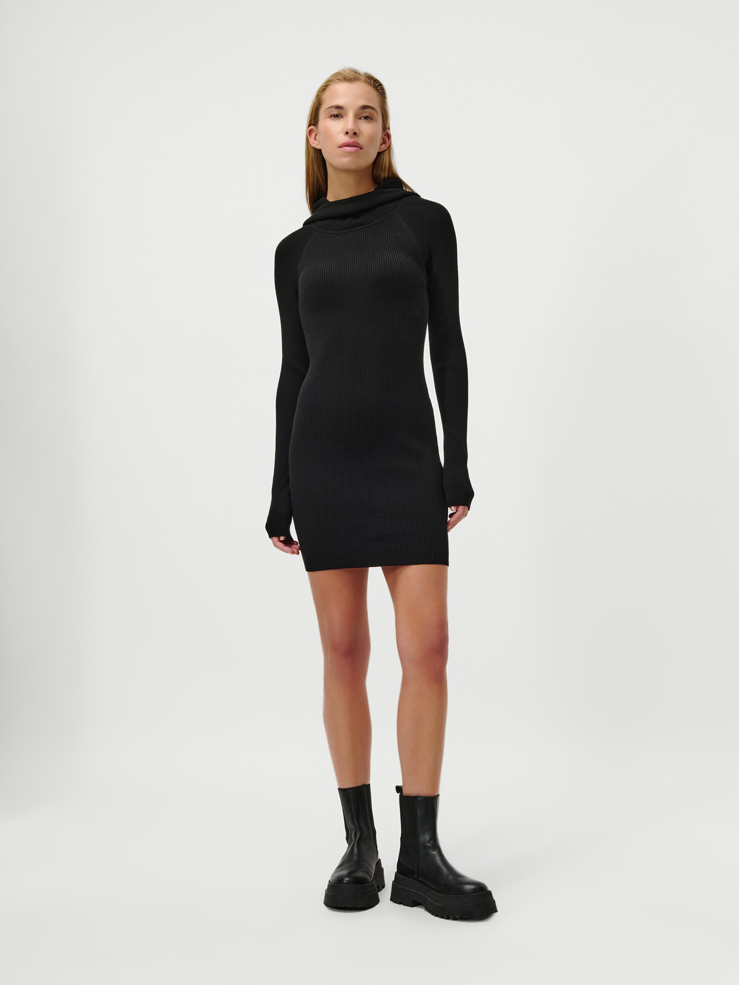 LeGer Robe en tricot »Mathilde, LeGer by Lena Gercke« mit Kapuze, körpernahe Passform