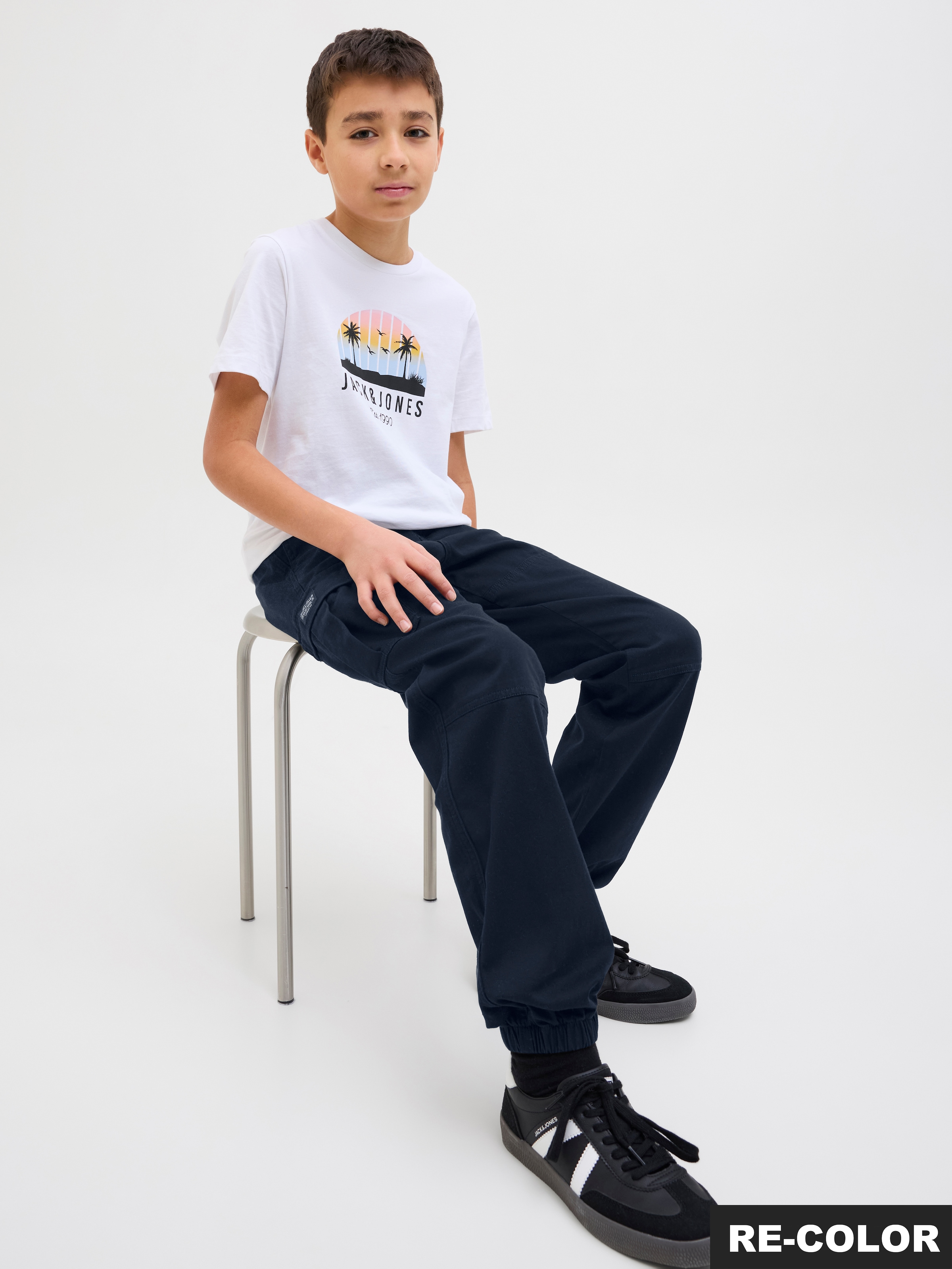 Jack & Jones Junior Pantalon cargo »JPSTKANE JJJONNIE CUFFED CARGO JNR«