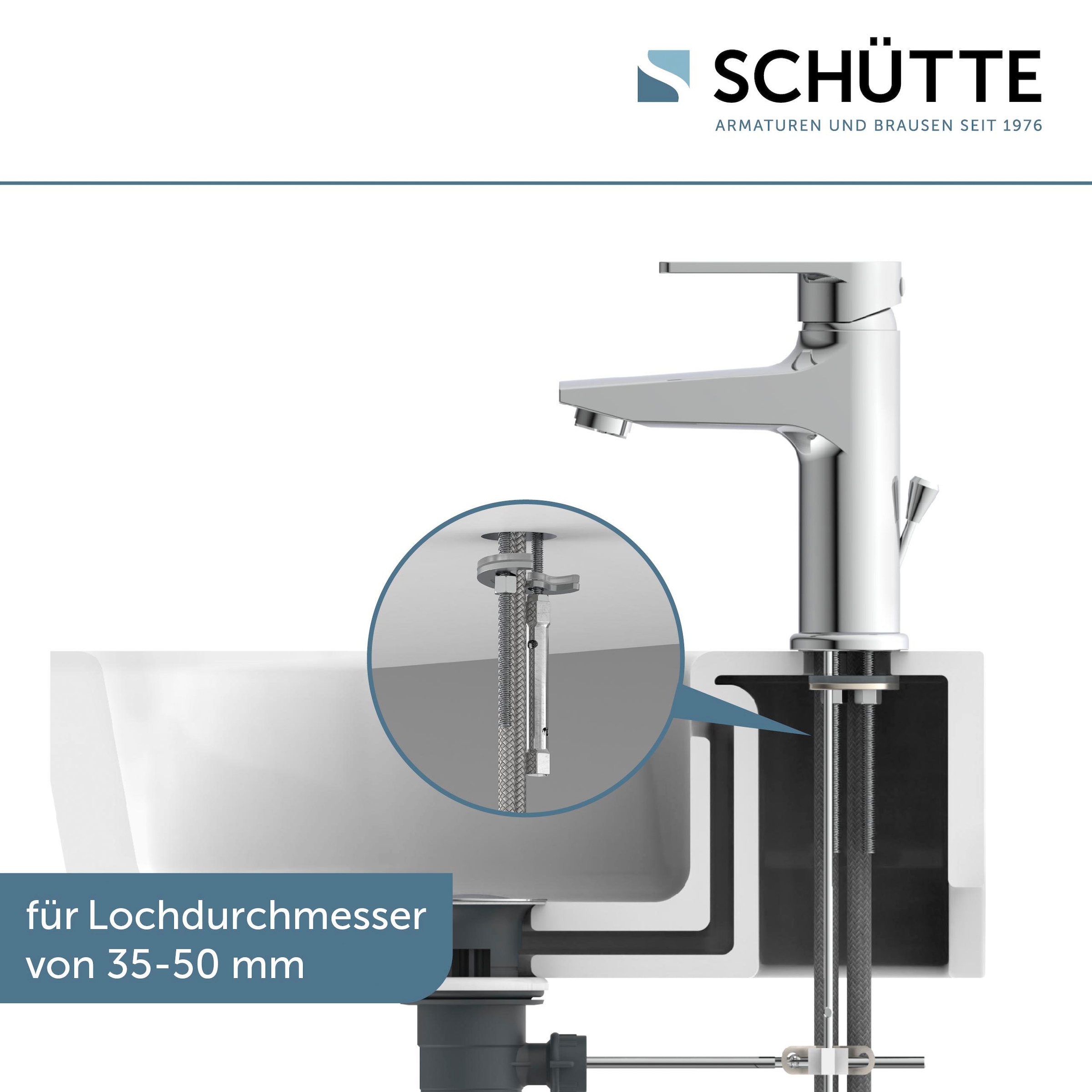 Schütte Waschtischarmatur »DERBY« Wasserhahn Bad, geräuscharm, Marken Mischdüse