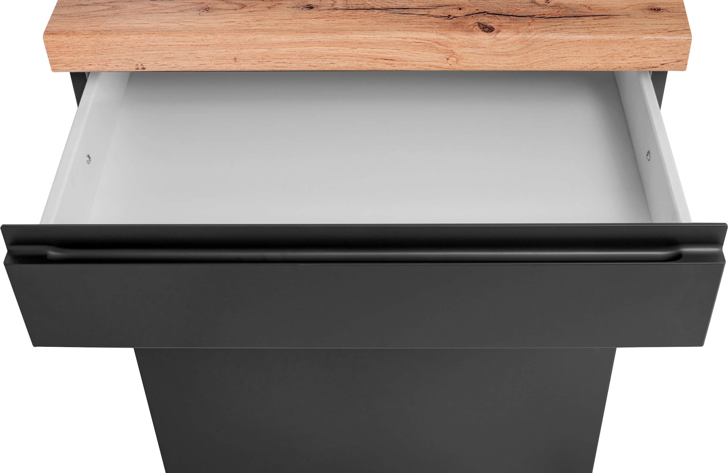 KOCHSTATION Armoire basse »KS-Bruneck« »Bruneck« largeur 180 cm, beaucoup d'espace de rangement, façades MDF de haute qualité