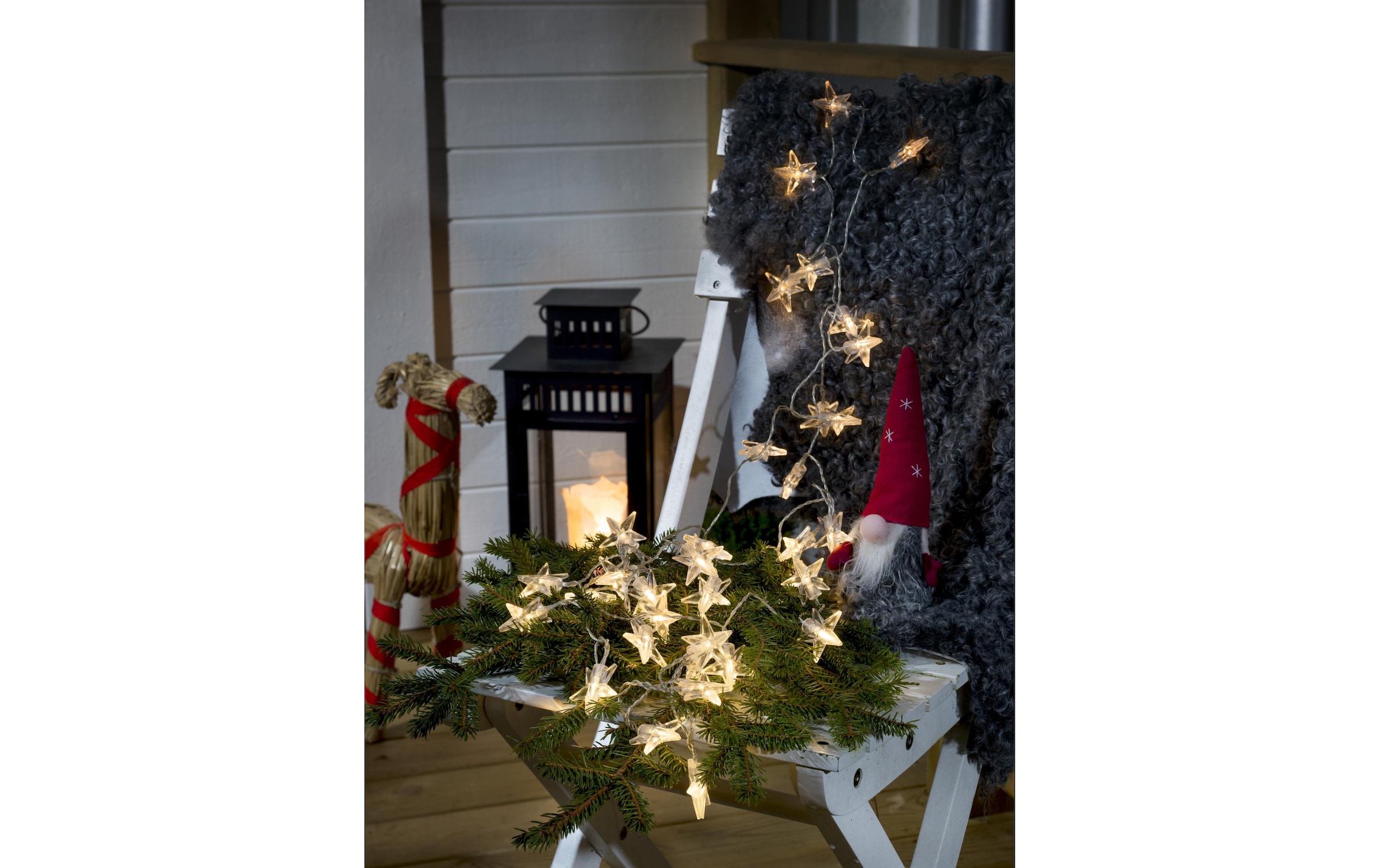 KONSTSMIDE Guirlande lumineuse LED »Weiss Dämmerungssensor Outdoor« 40 cuis-flammig