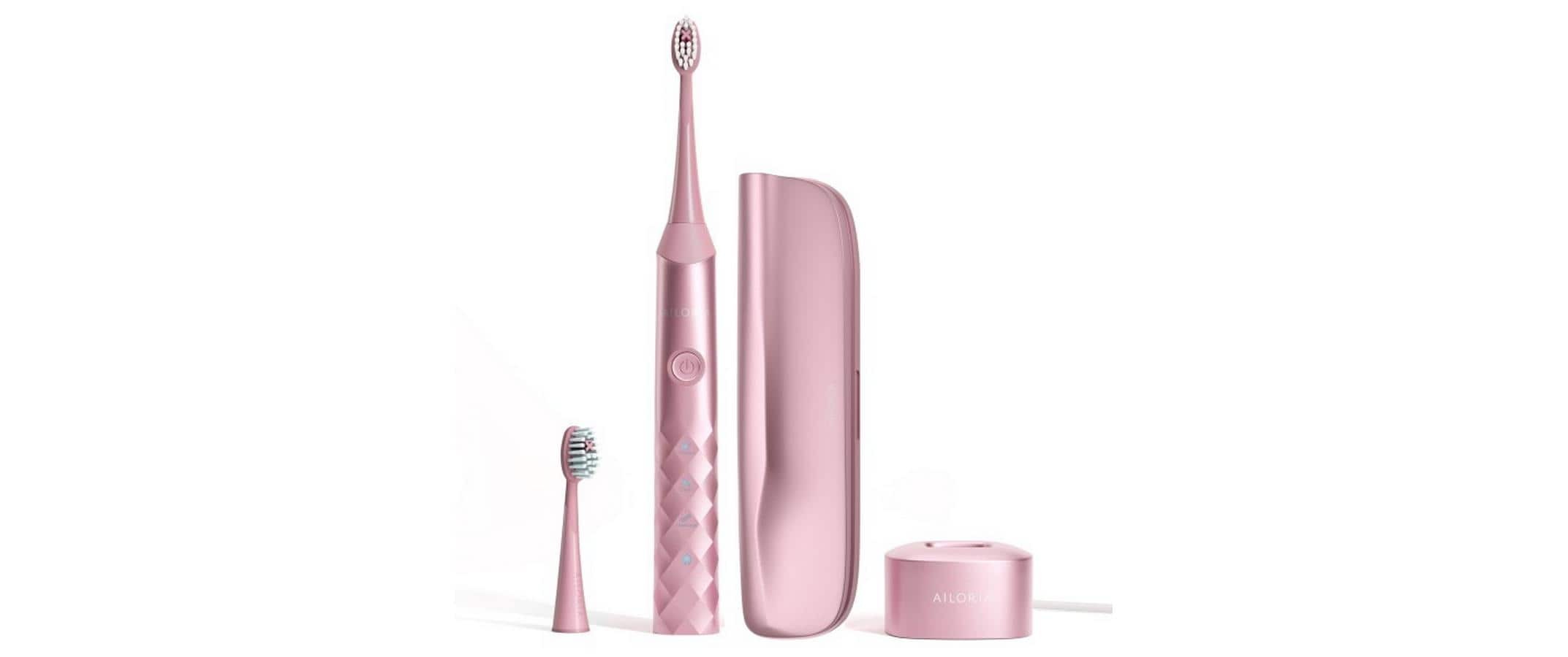 AILORIA Brosse à dents électrique »Schallzahnbürste Shine Bright Set« Schallzahnbürste Sommer-Edition mit Etui