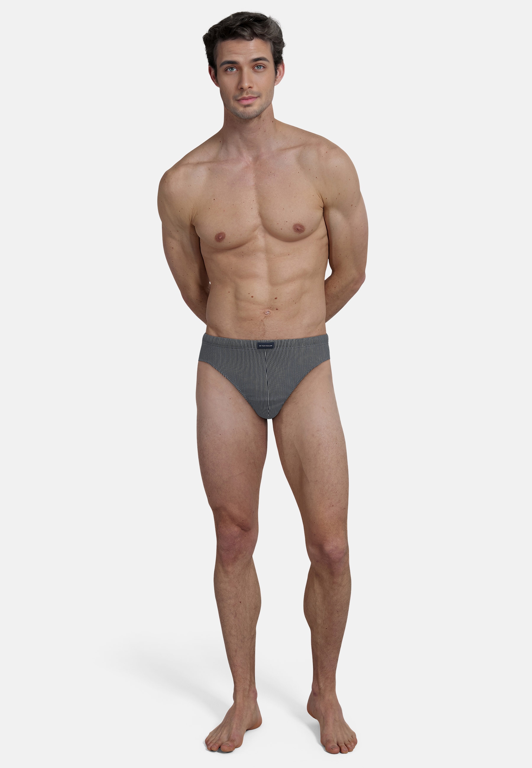 TOM TAILOR Slip miniature »Kentucky«, 2 bequem, basic, eng, atmungsaktiv, mit Logo, breiter Bund, Baumwollmix