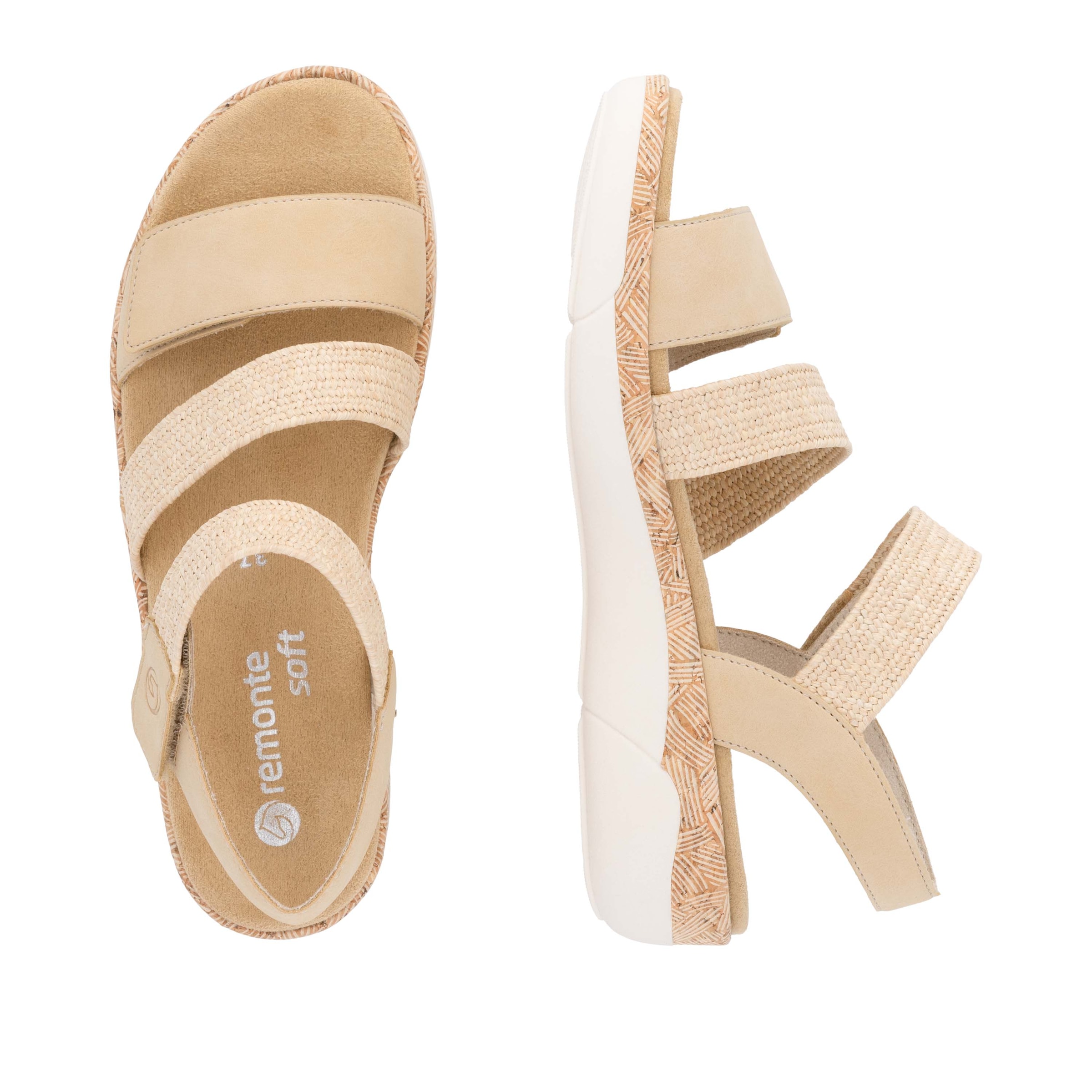 Remonte Keilsandalette  Riemchensandale, Bequemschuh, Sommerschuh mit Soft-Fussbett