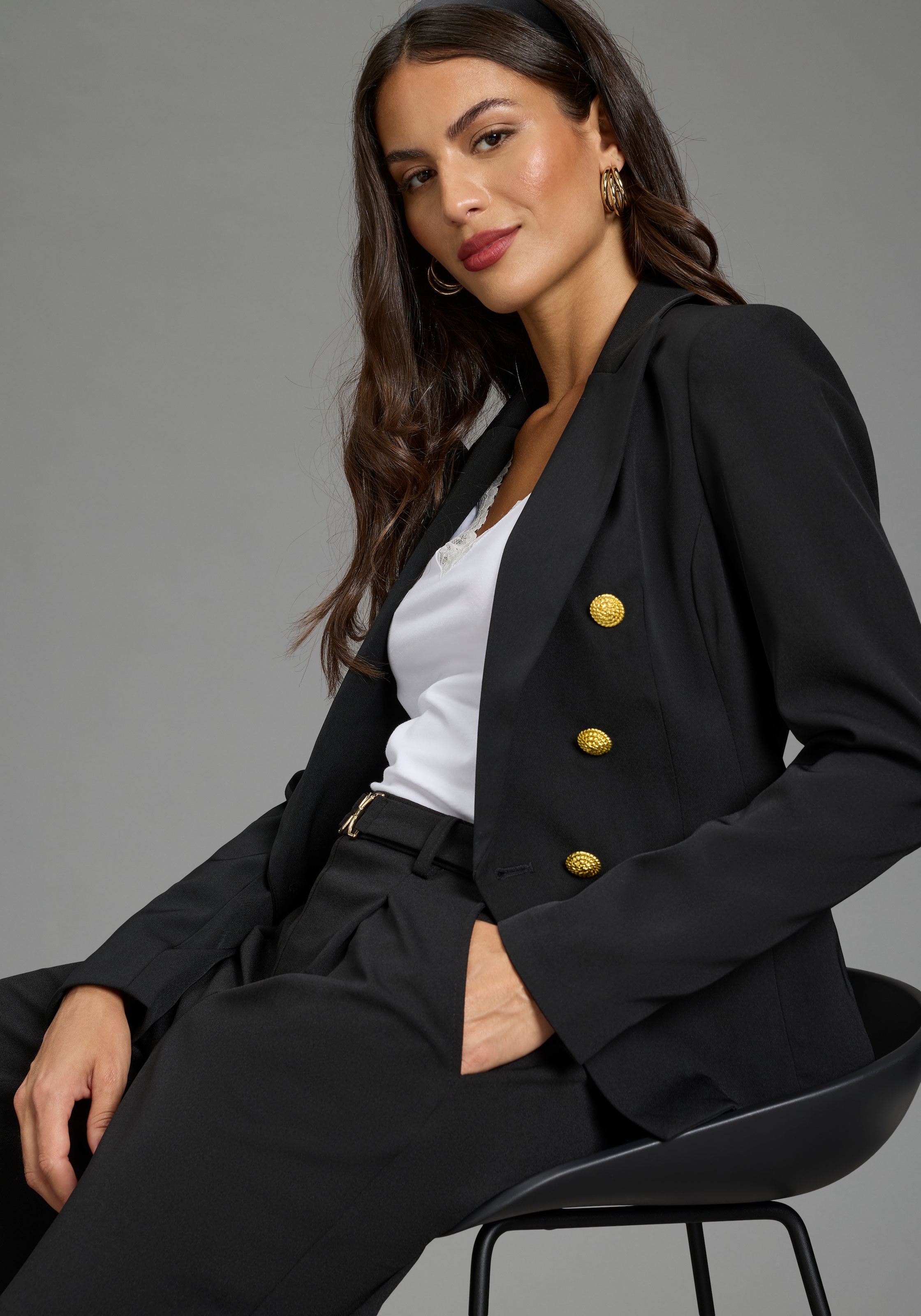 Melrose Jackenblazer mit goldfarbenen Knöpfen