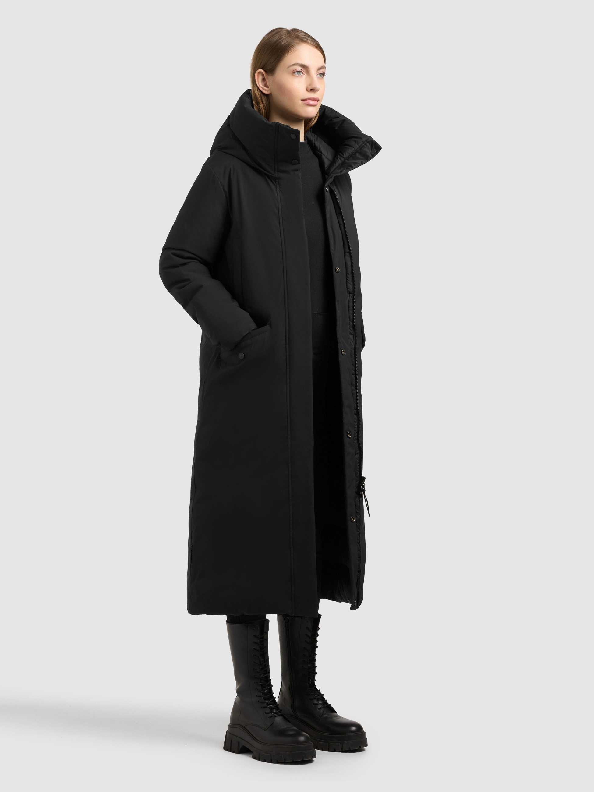 khujo Manteau d'hiver »DAWI2« beidseitig tragbar, gesteppte Optik oder eine glatte Seite