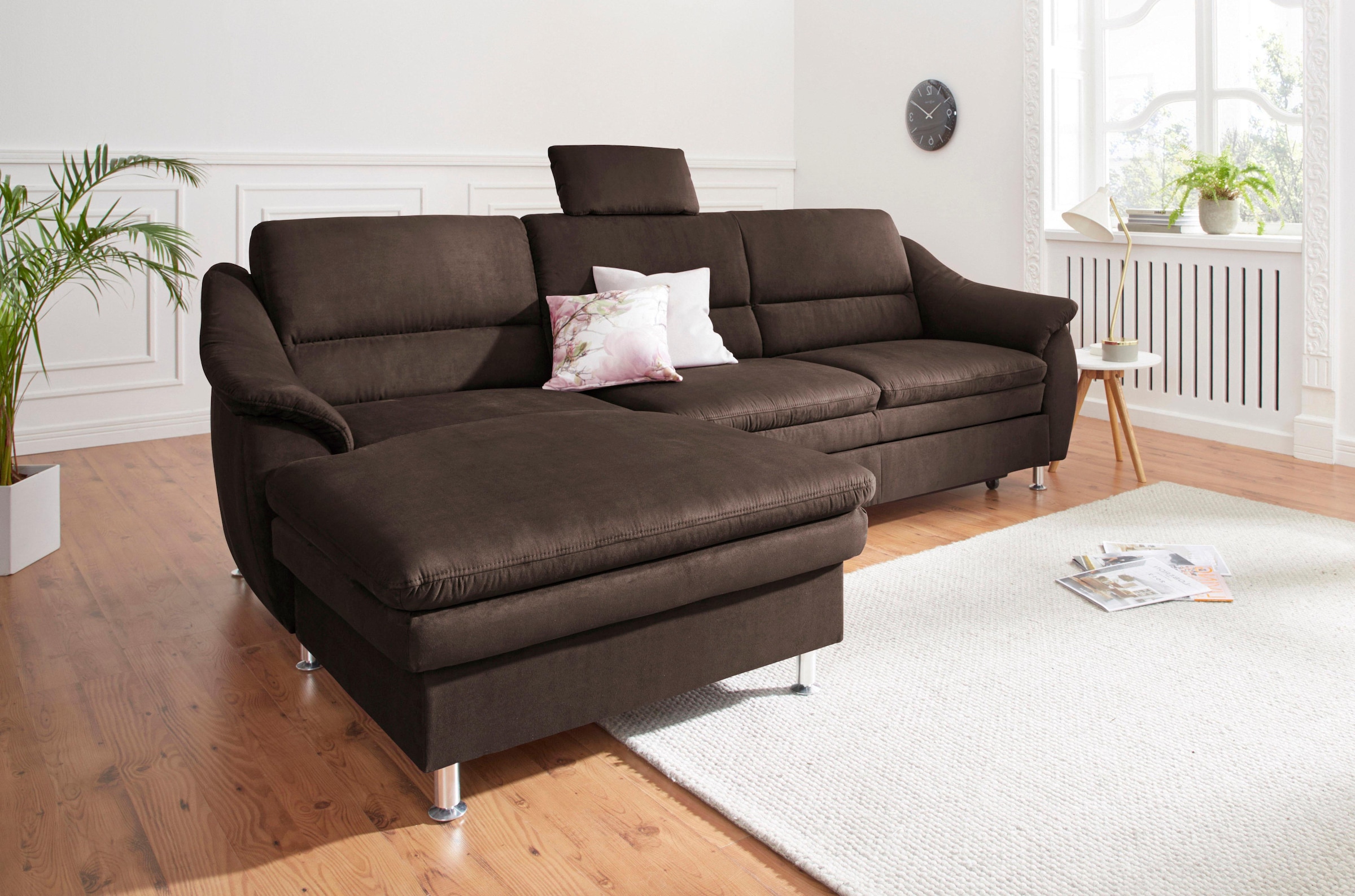 sit&more Canapé d'angle »Cardoso L-Form« mit Federkern, wahlweise mit Bettfunktion