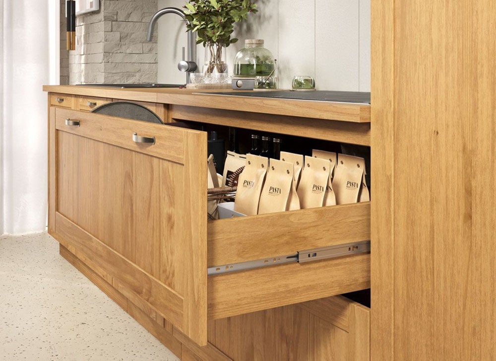 Home affaire Kitchenette »Teramo« Set, Kombinierbar mit anderen Möbelstücken der Serie Teramo,  Breite 315 cm, Kiefer massiv, mit Arbeitsplatte