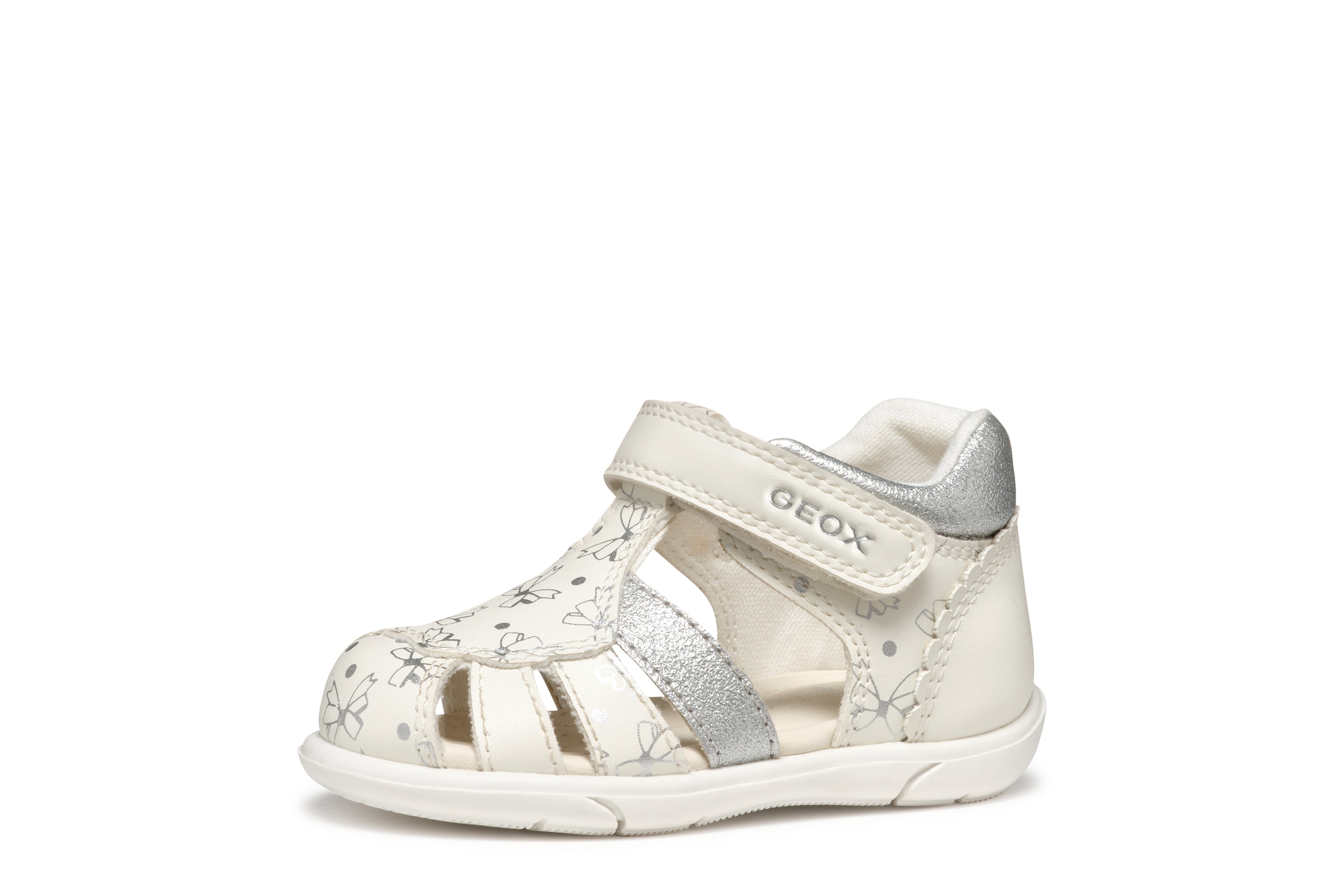 Geox Lauflernschuh »B SANDAL ZAPITO GIRL«  Babyschuh, Sommerschuh, Klettschuh, Grössenschablone zum Download