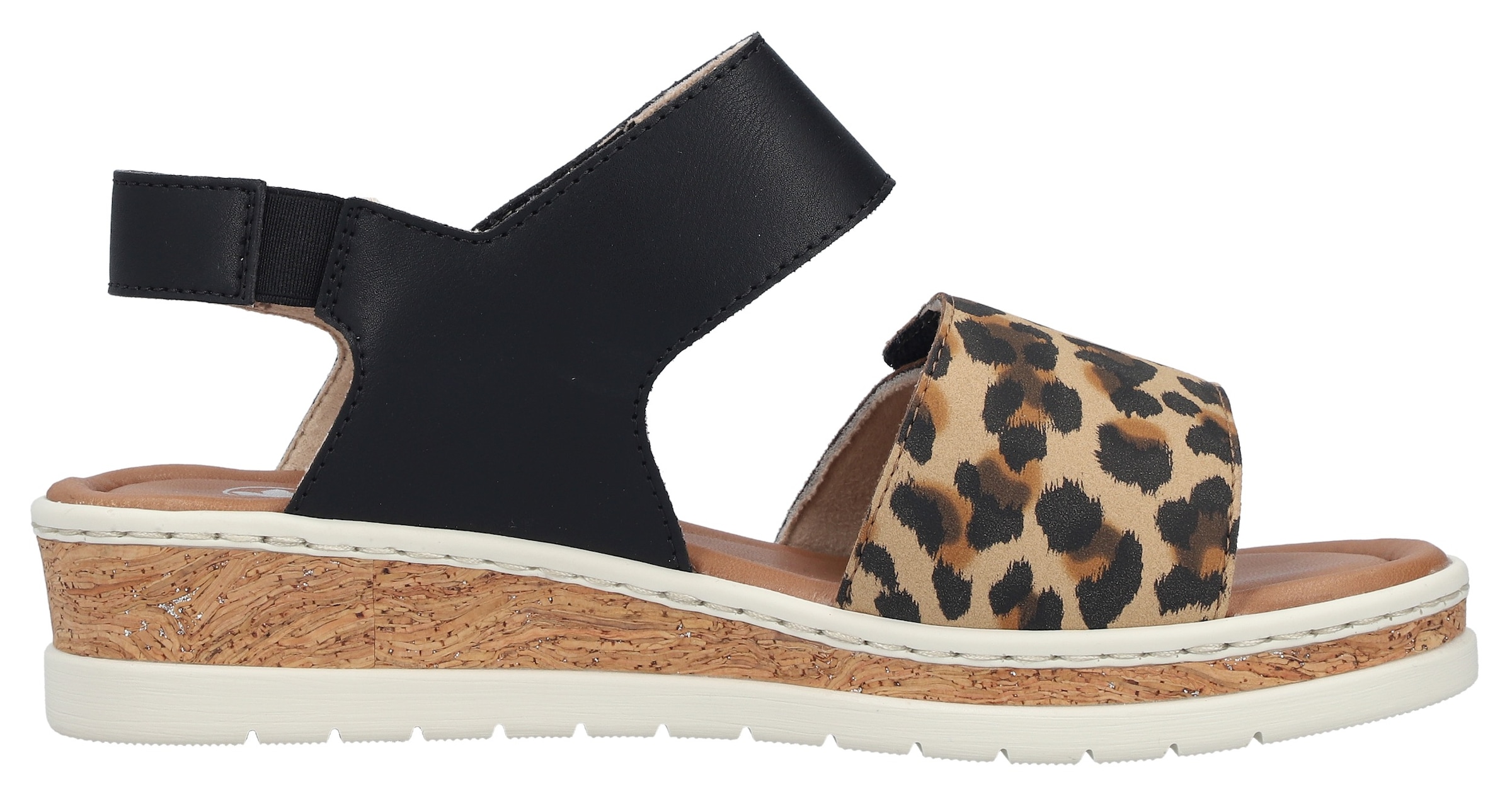 Rieker Sandale  Sommerschuh, Keilsandalette, Plateausandale mit Klett